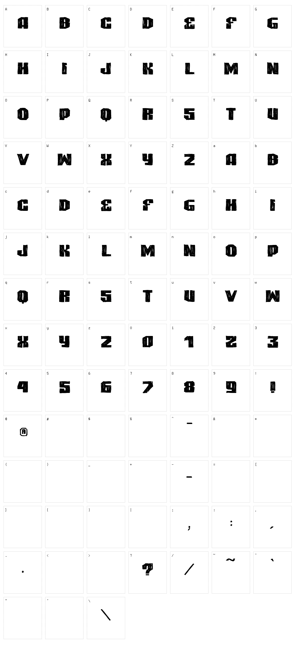 VTKS Highlight Character Set