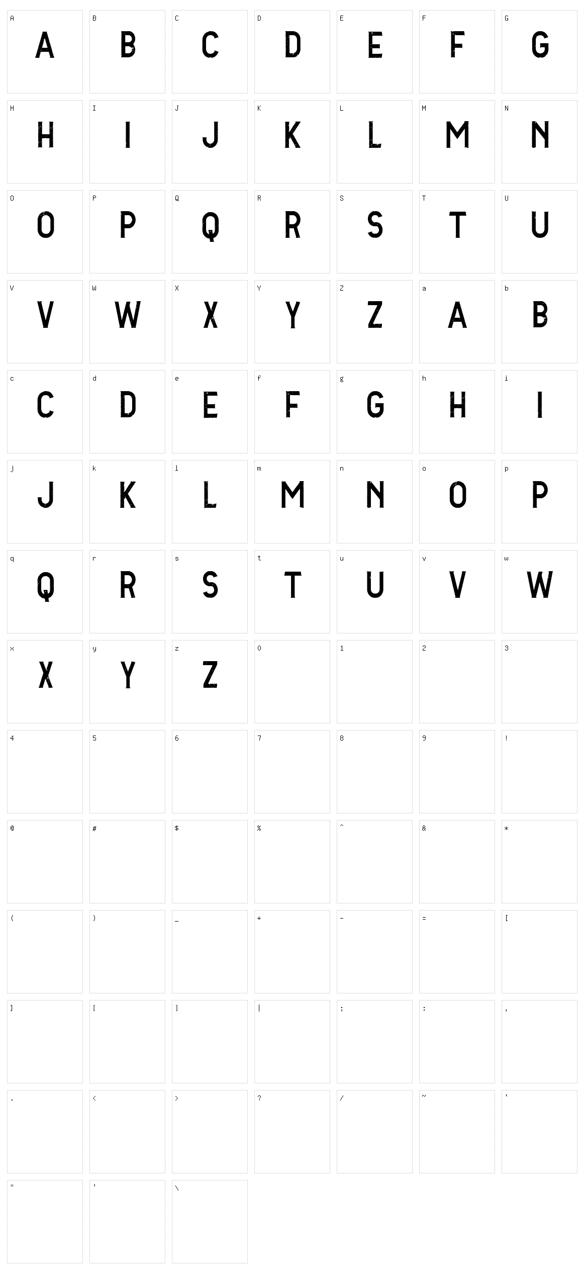 Vtks Sucess Character Set