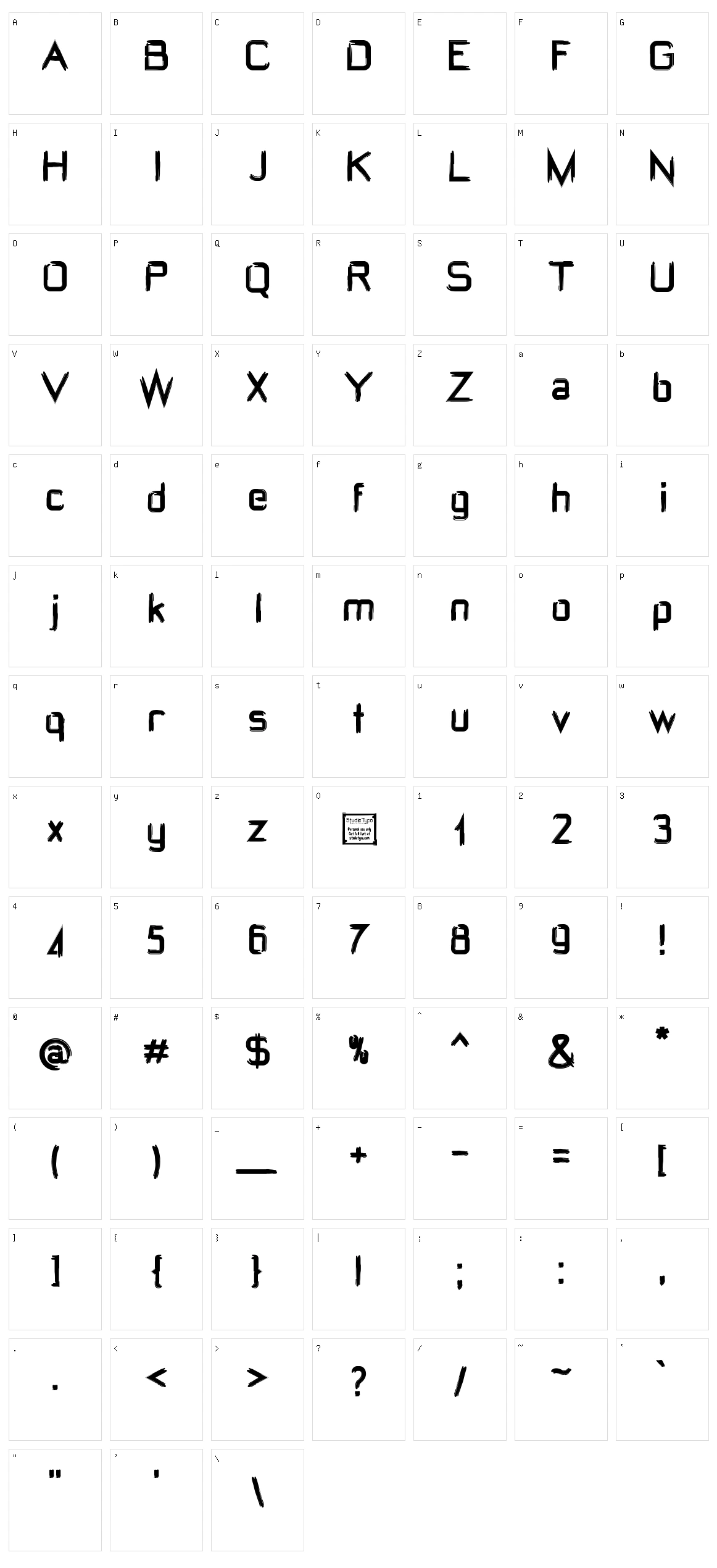 W@rdoom Character Set