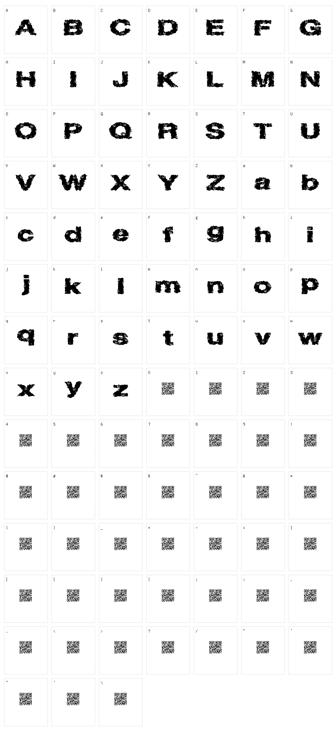 Wet Razors Character Set