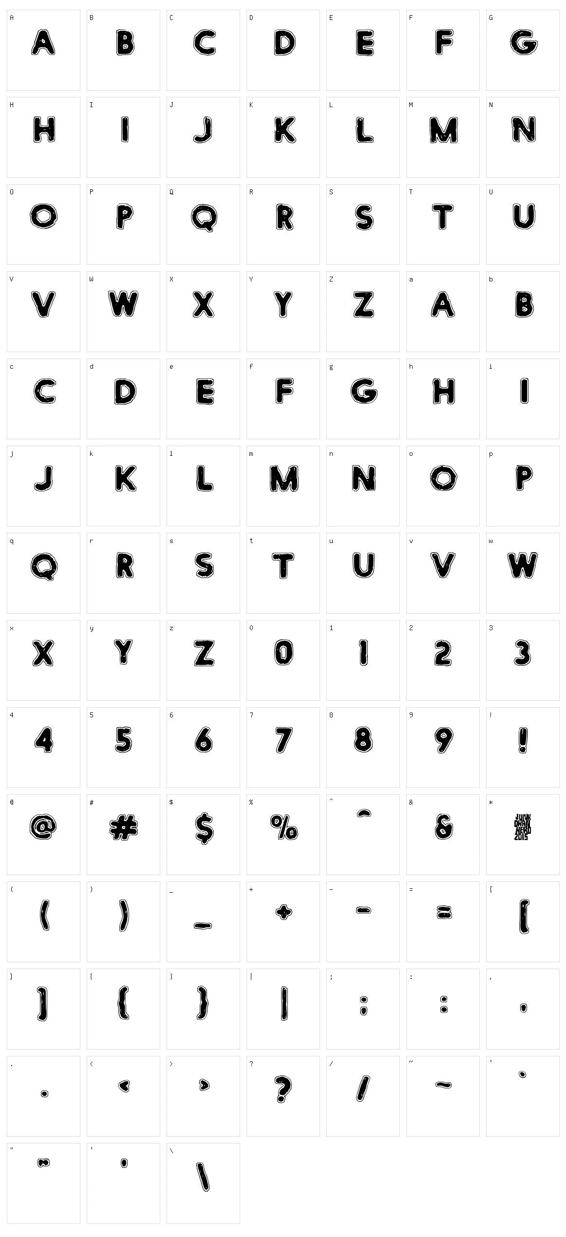 White Submarine Character Set