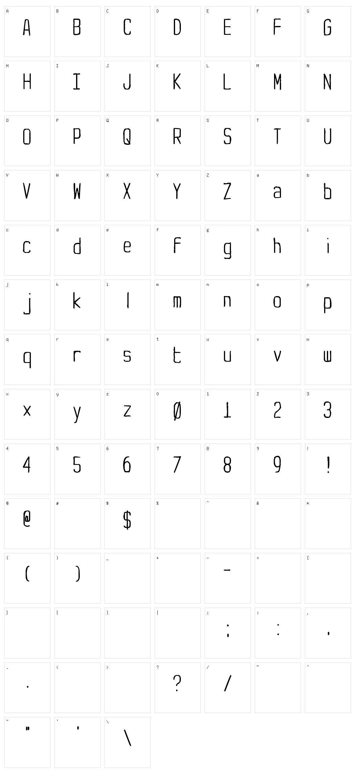 Yachting Type Character Set