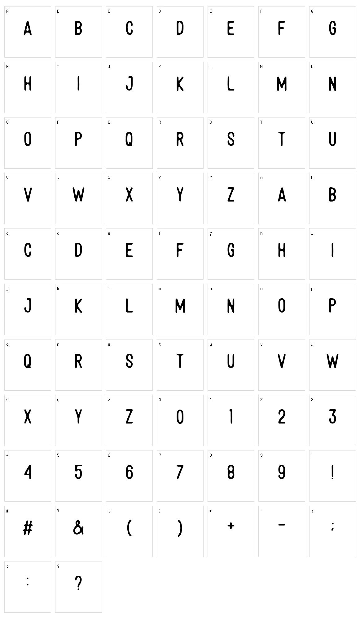 Zawtturee Character Set