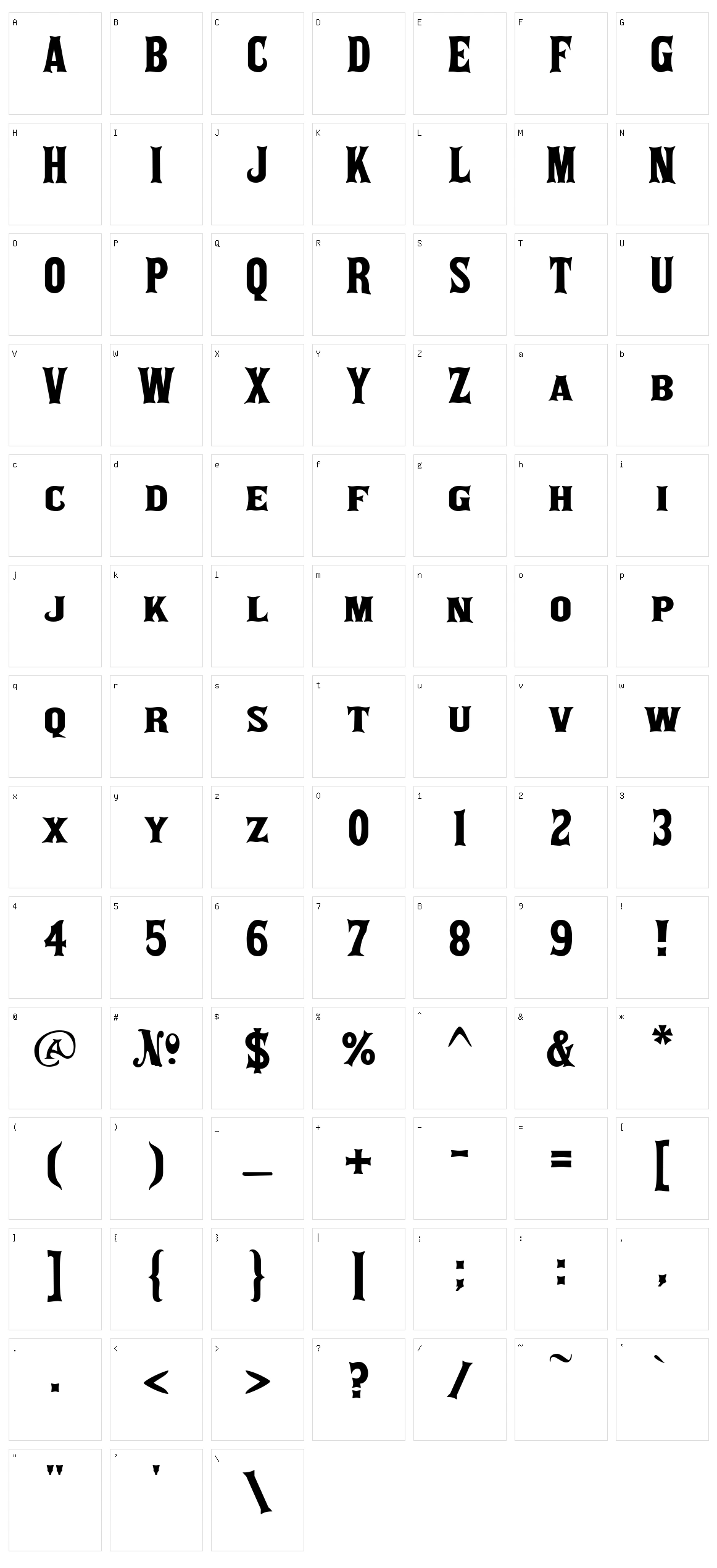 Aka Posse Character Set