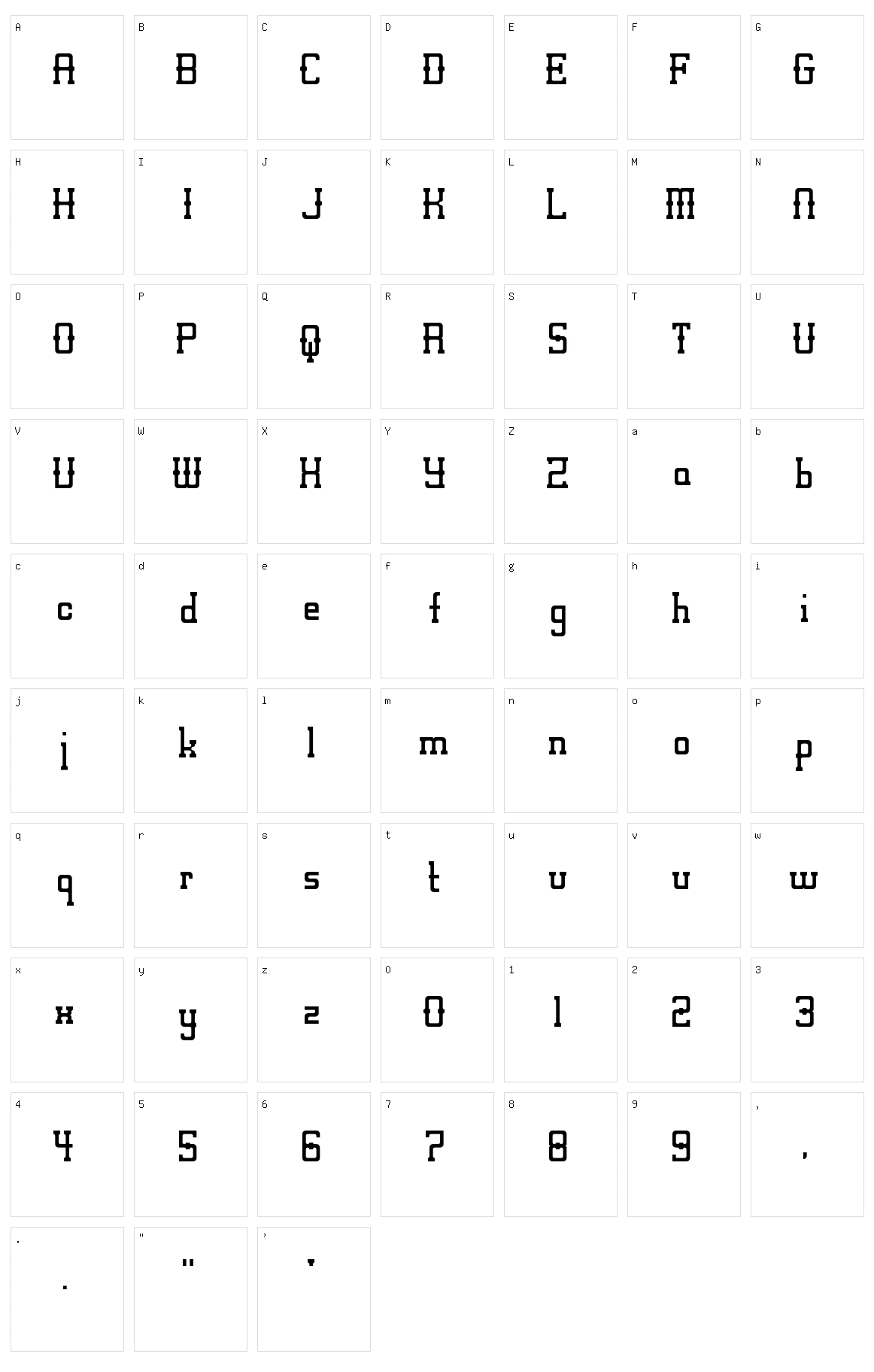 Alt West Character Set