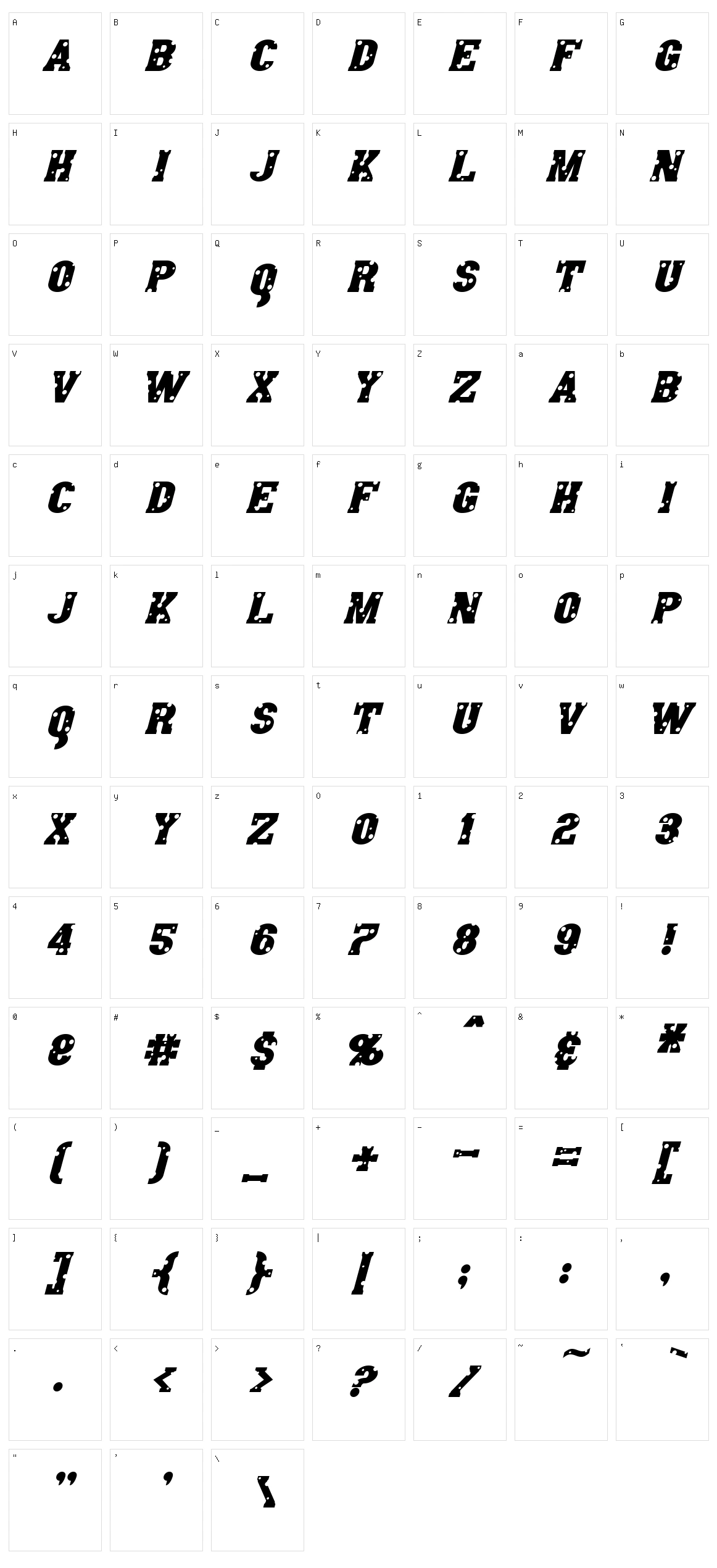 Angel Arms Character Set