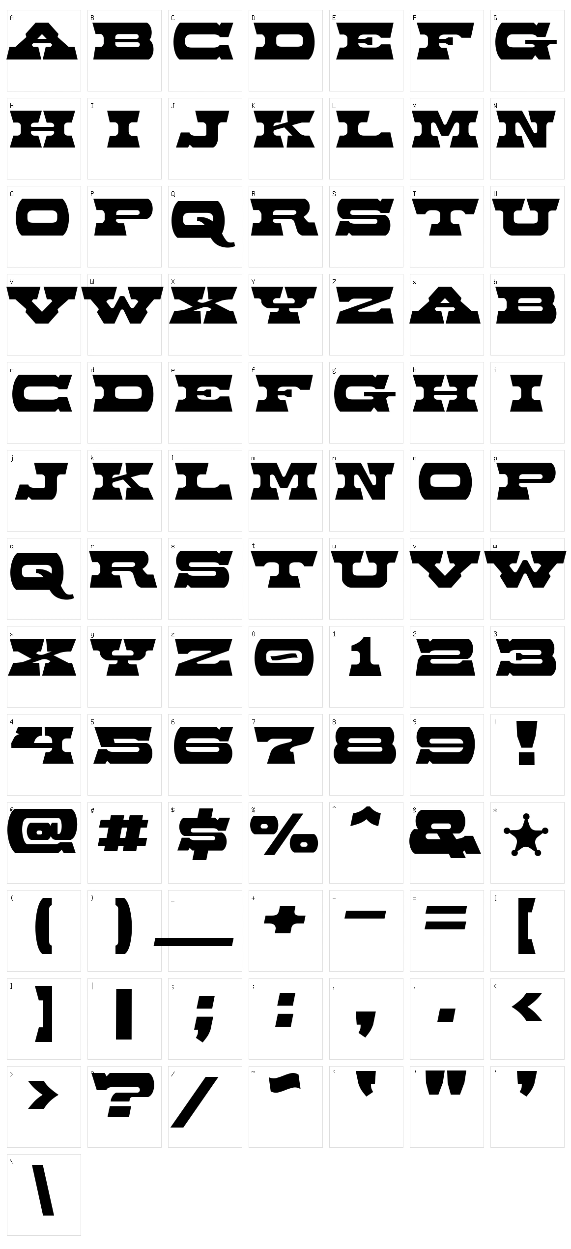 Baccer Character Set