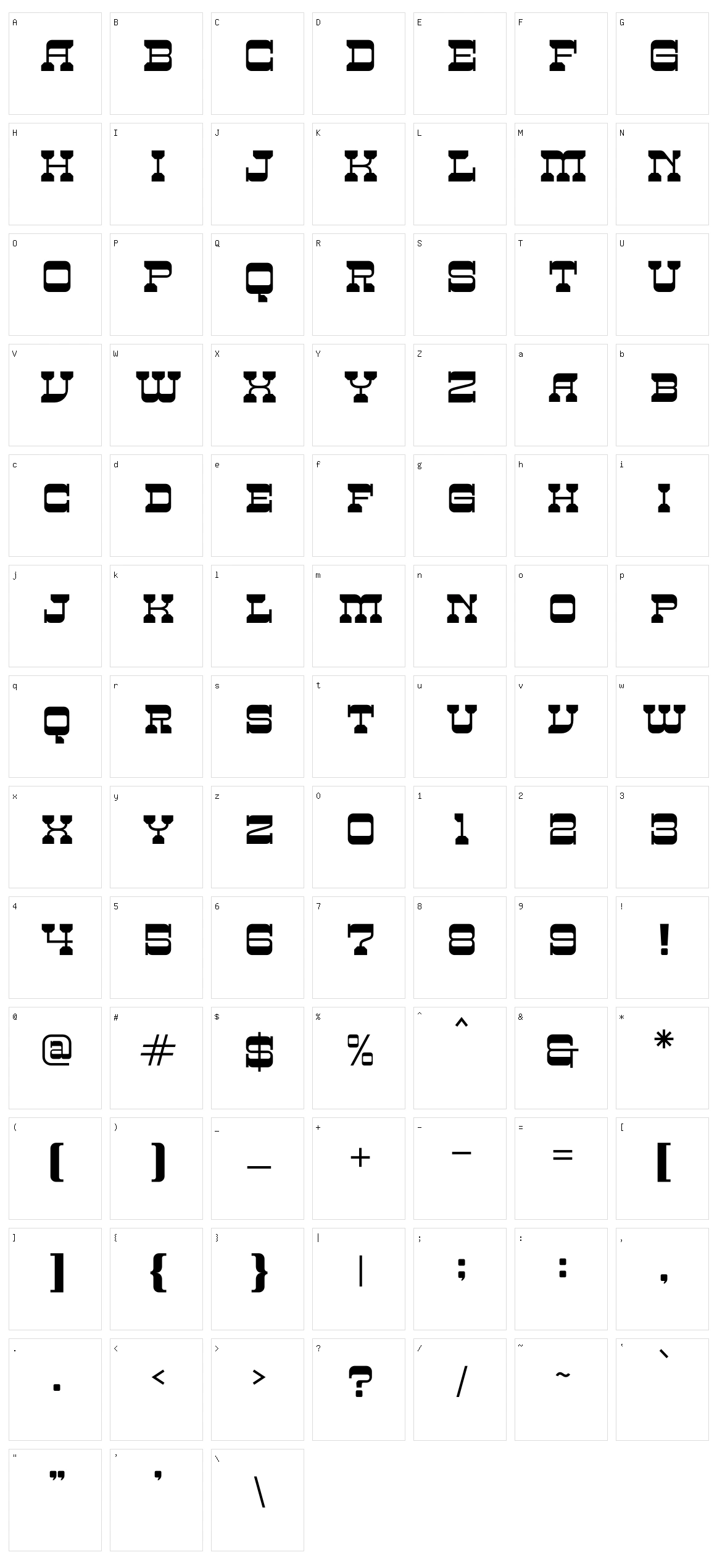 Big Rodheo Character Set