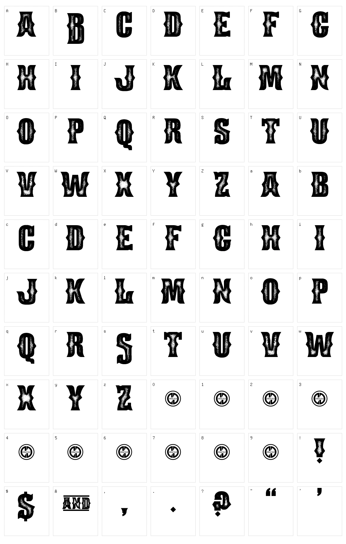 Boots & Spurs Character Set