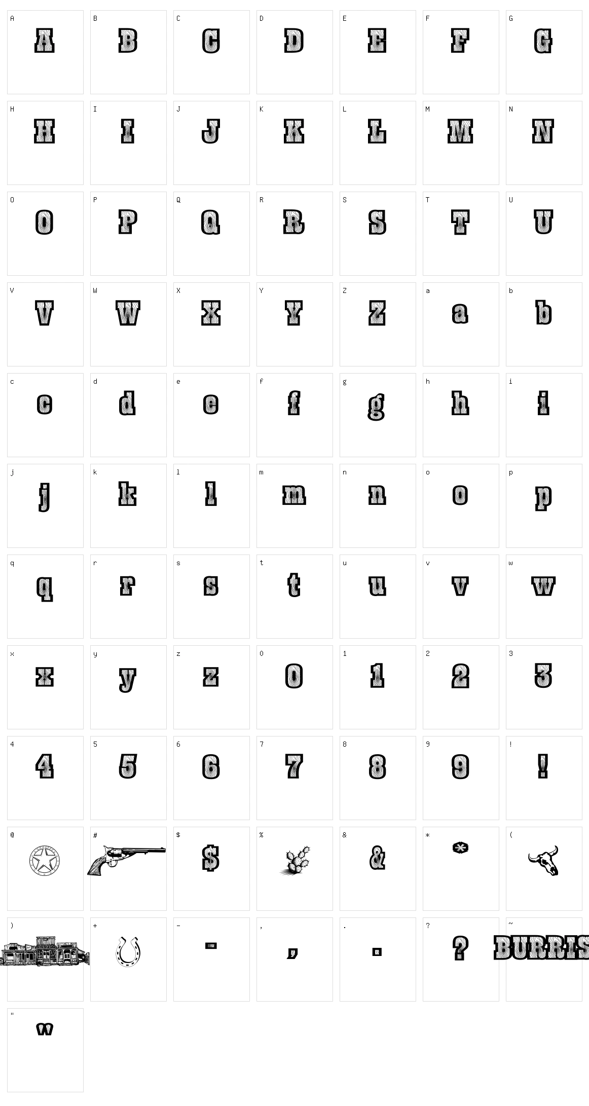 Burris Character Set