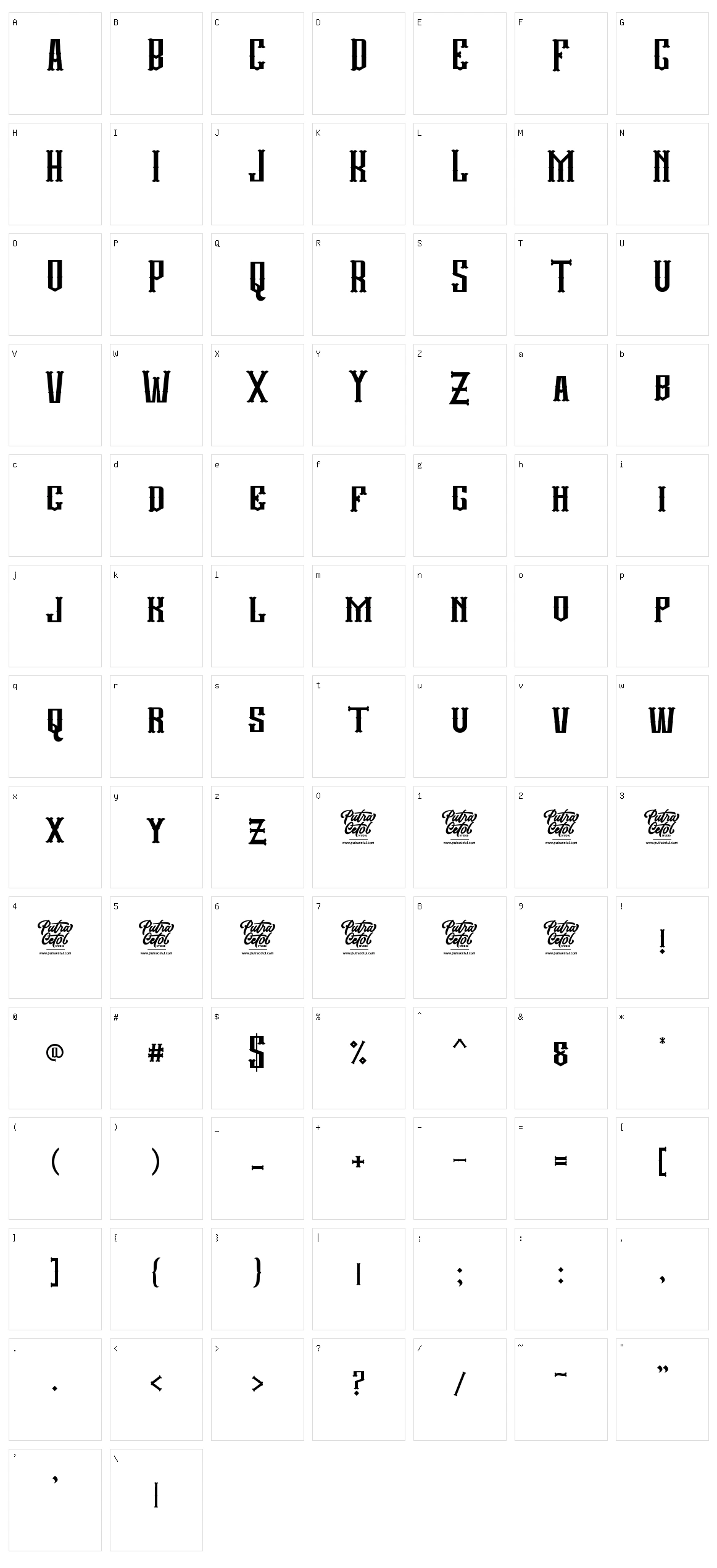 Candrika Character Set