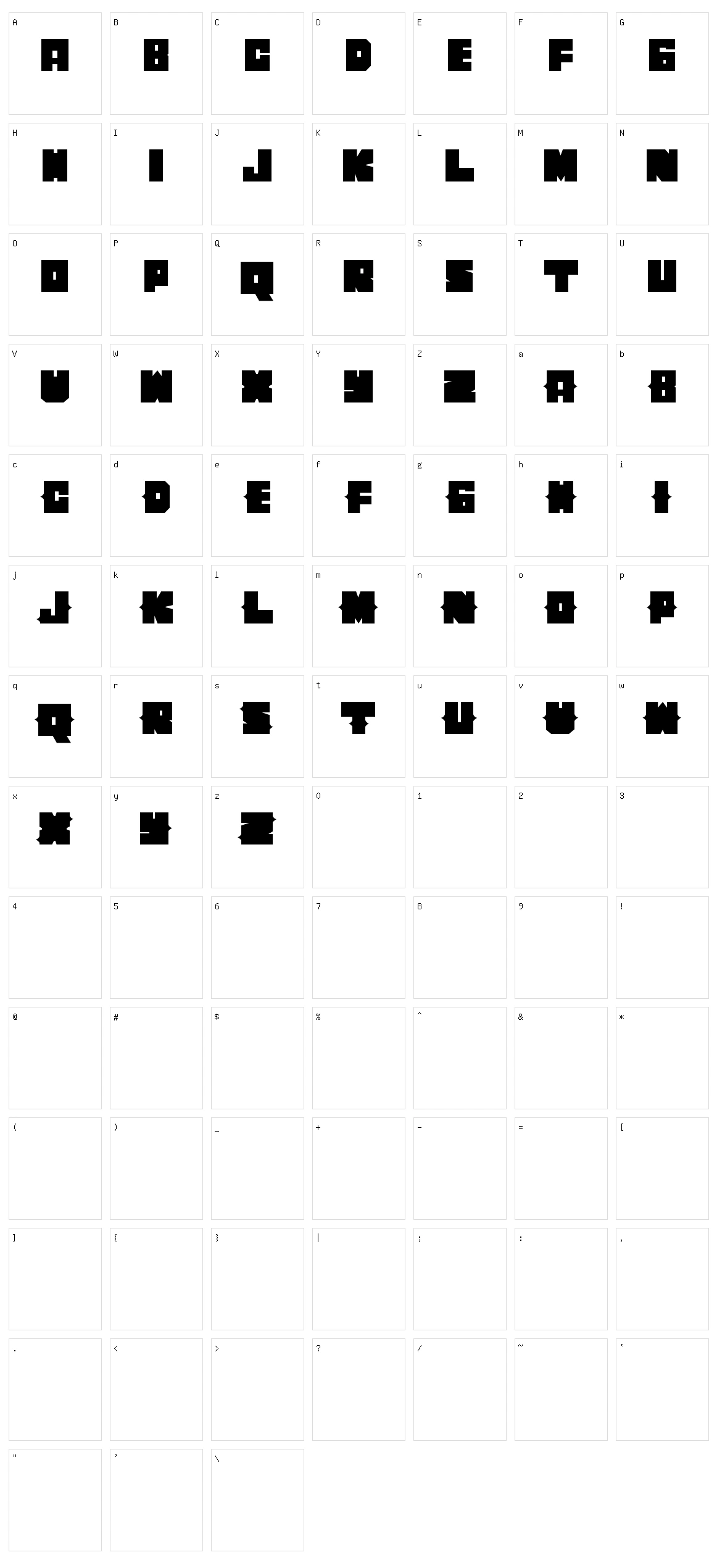 Cherito Character Set