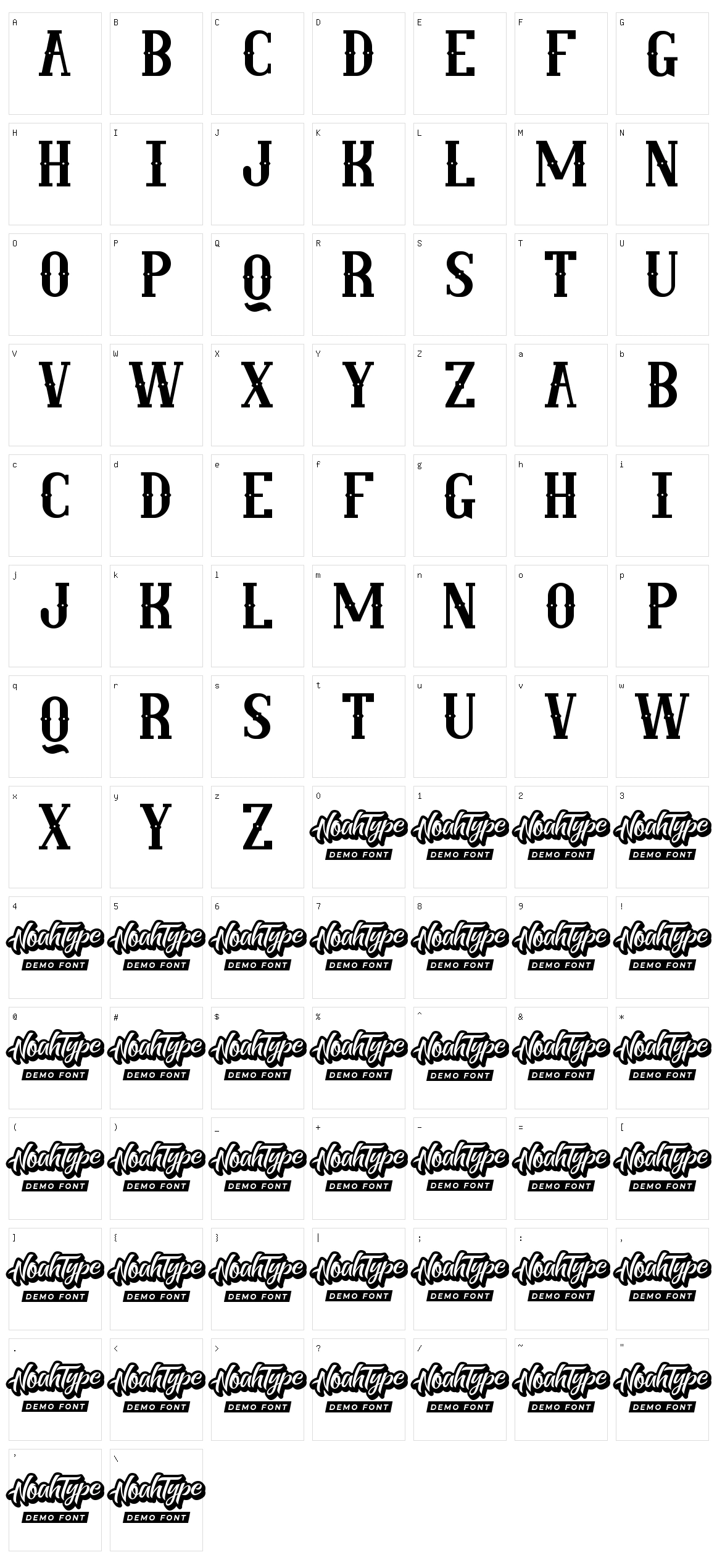 Circus World Character Set