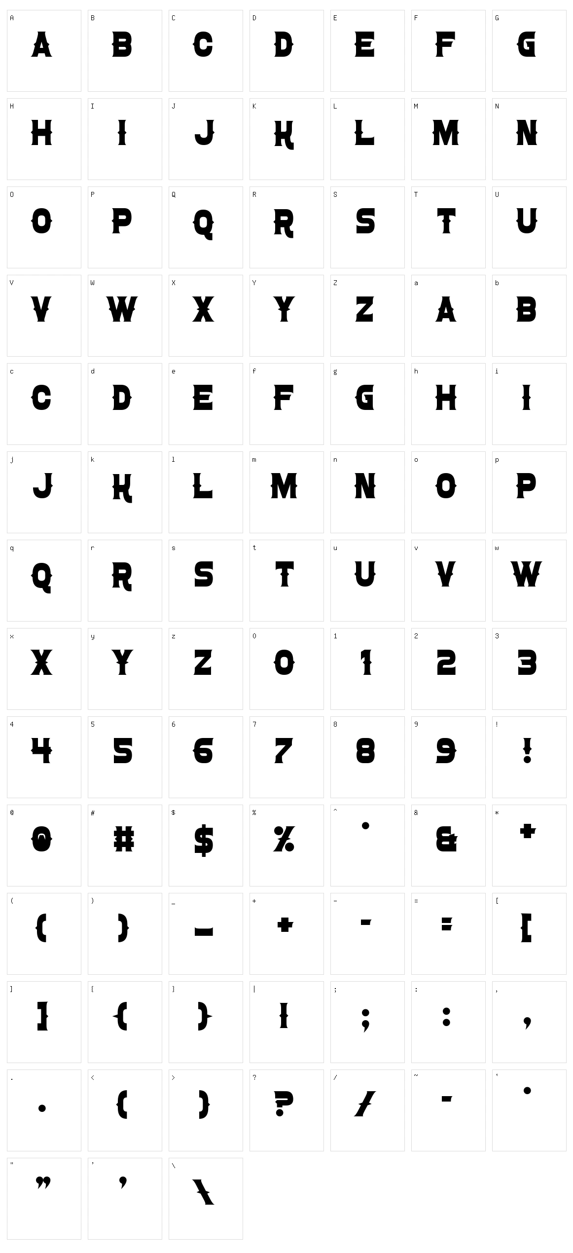 Confetti Western Character Set