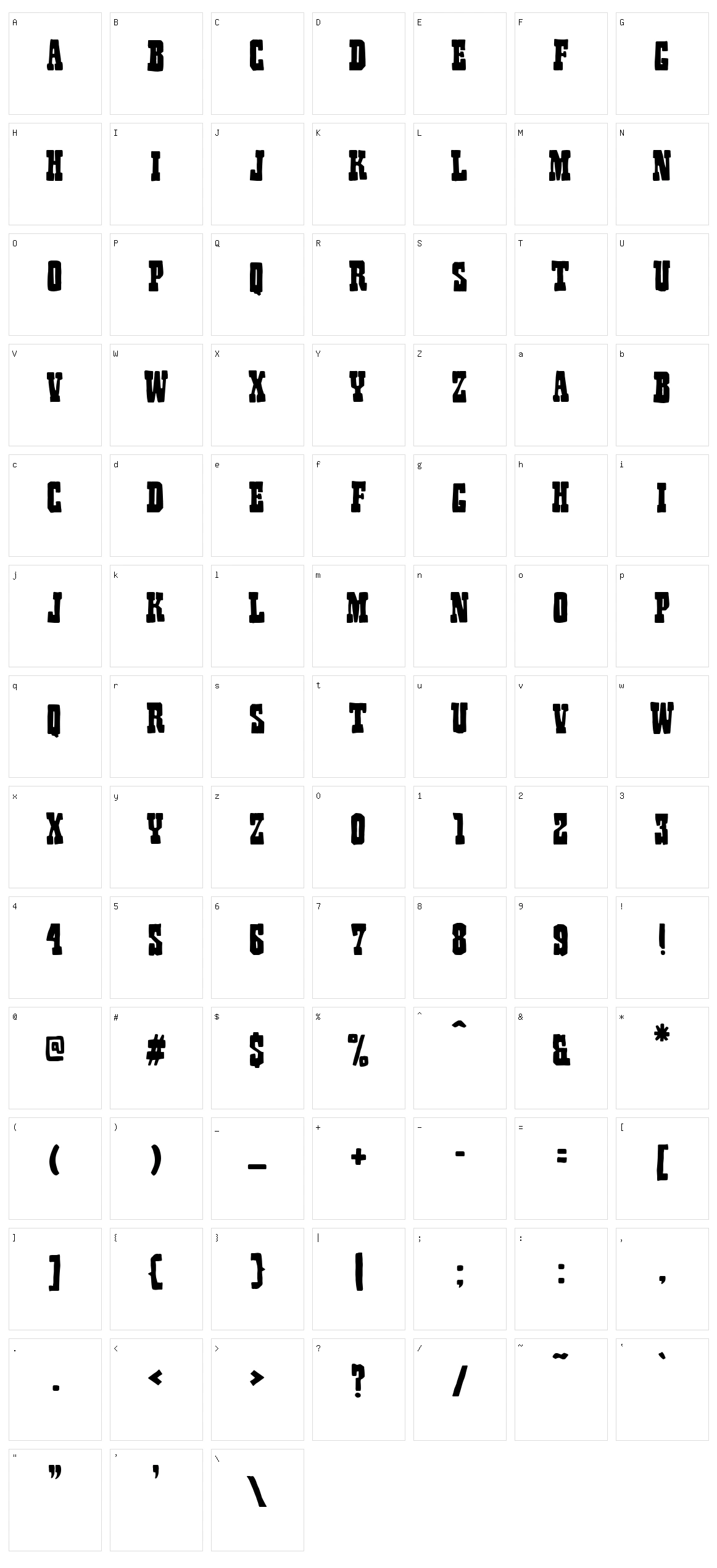 Dead Again Character Set