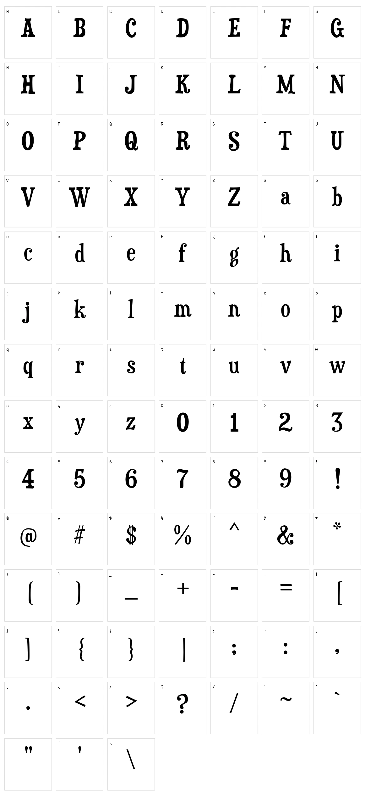 Duality Character Set