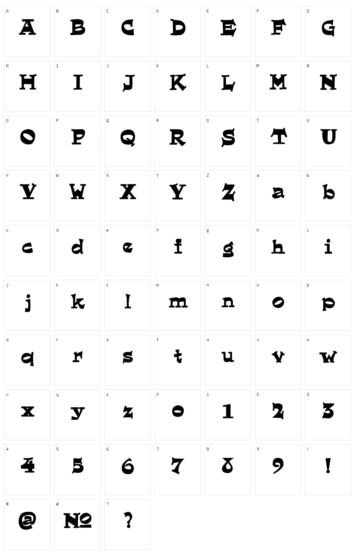 El Dorado Character Set