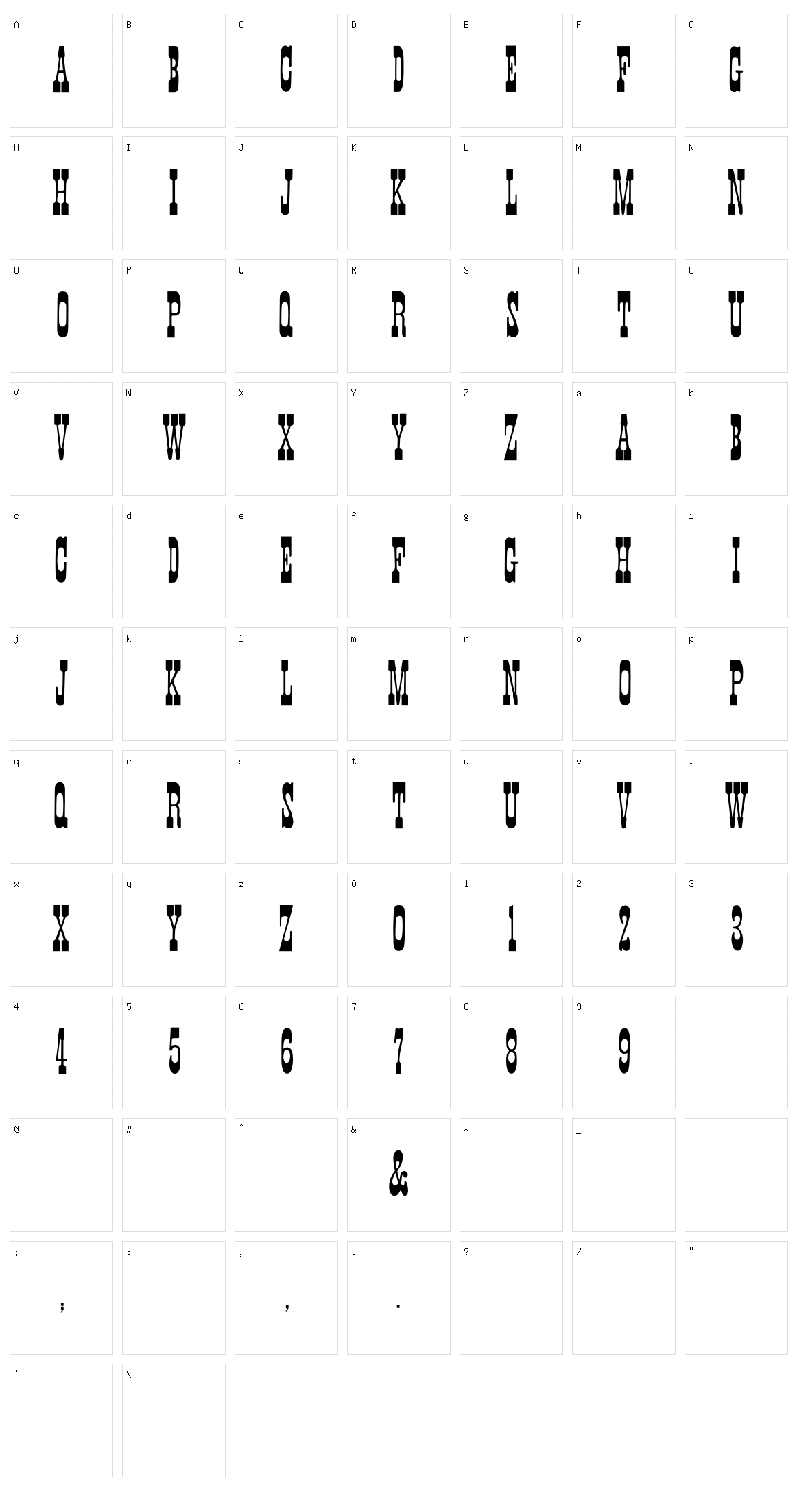 Faroest Character Set