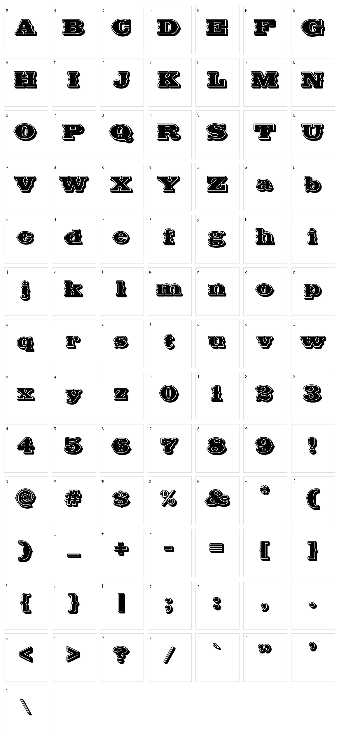 Future West Character Set