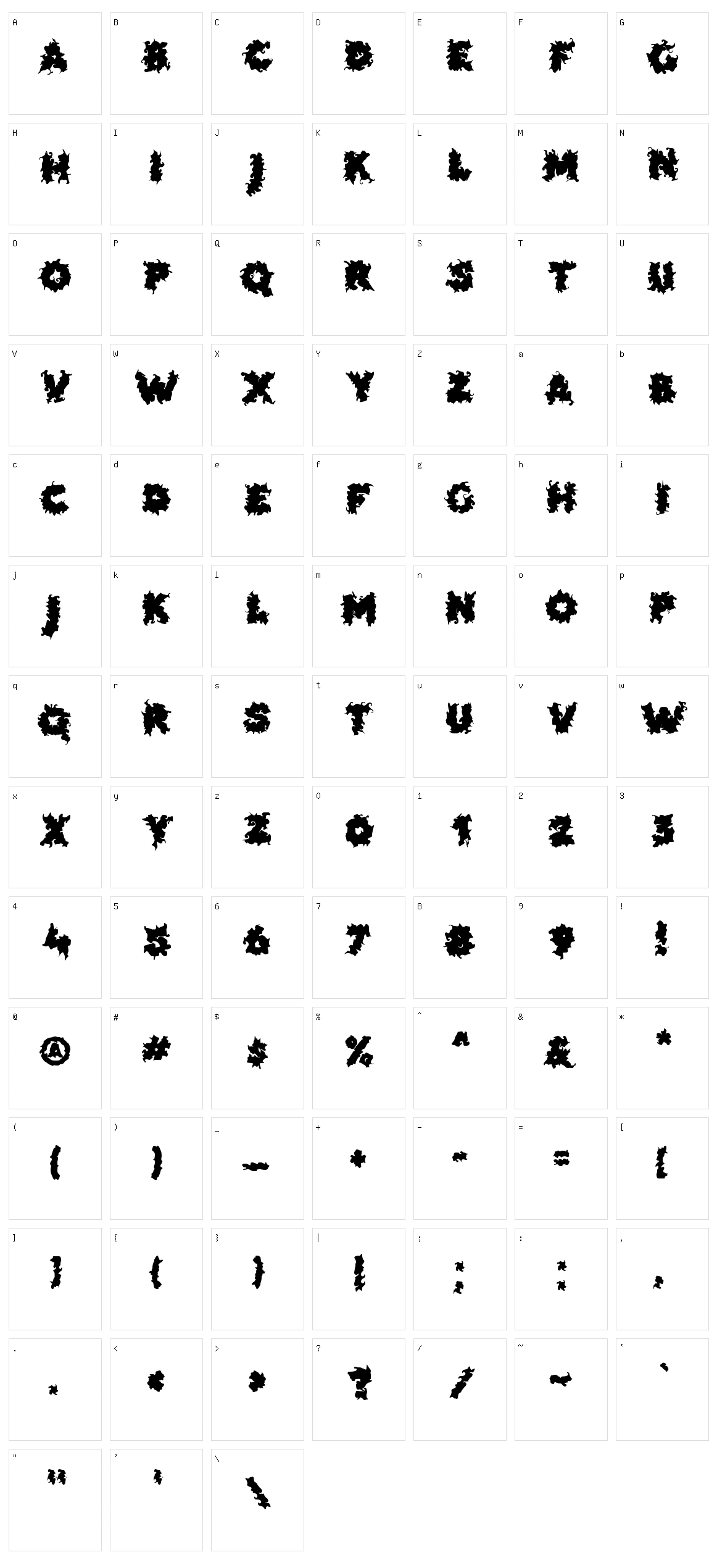 Unique Child Character Set