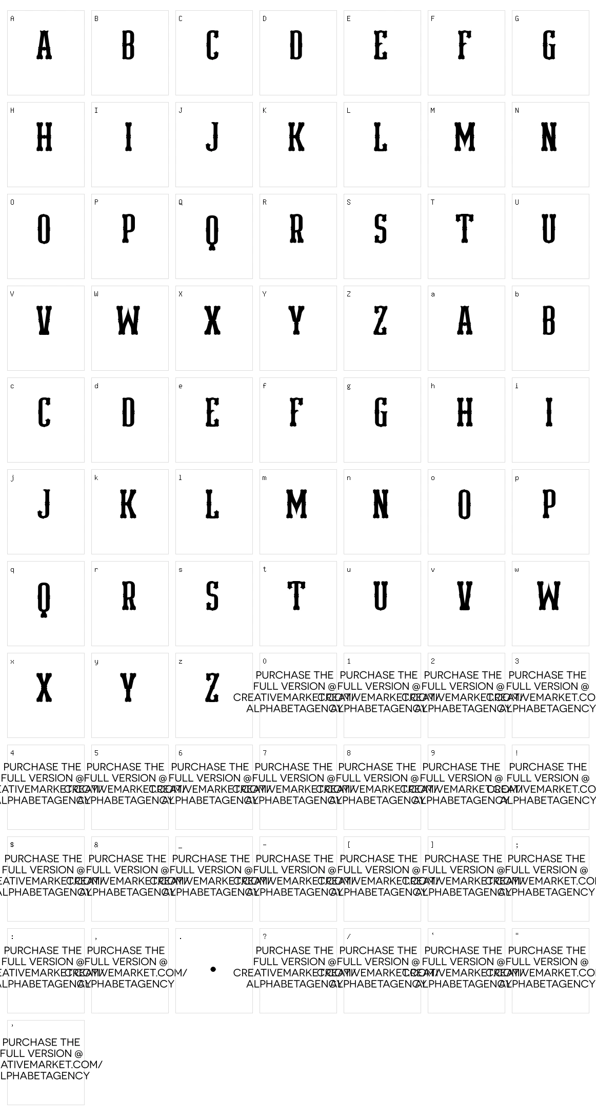 Homeplate Character Set