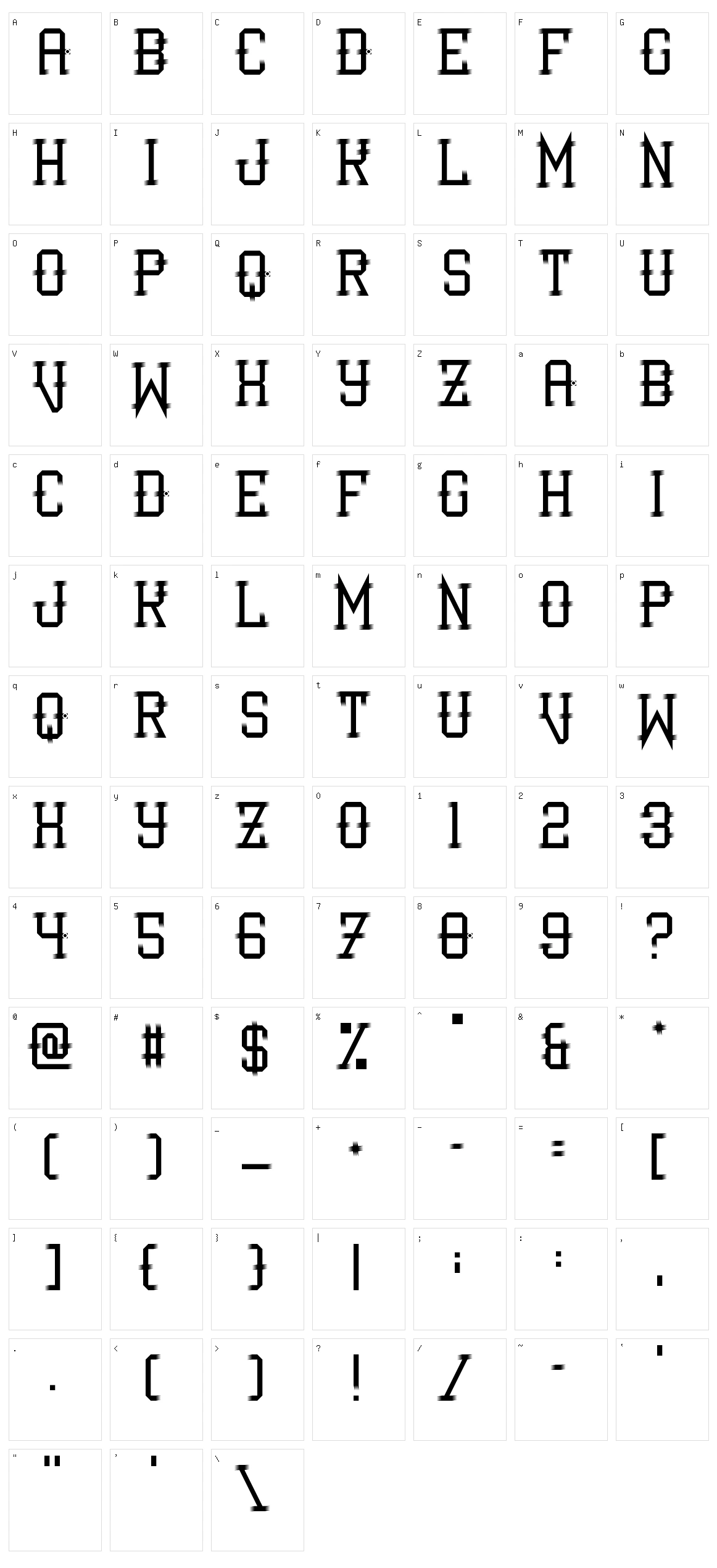 I Shot the Serif Character Set