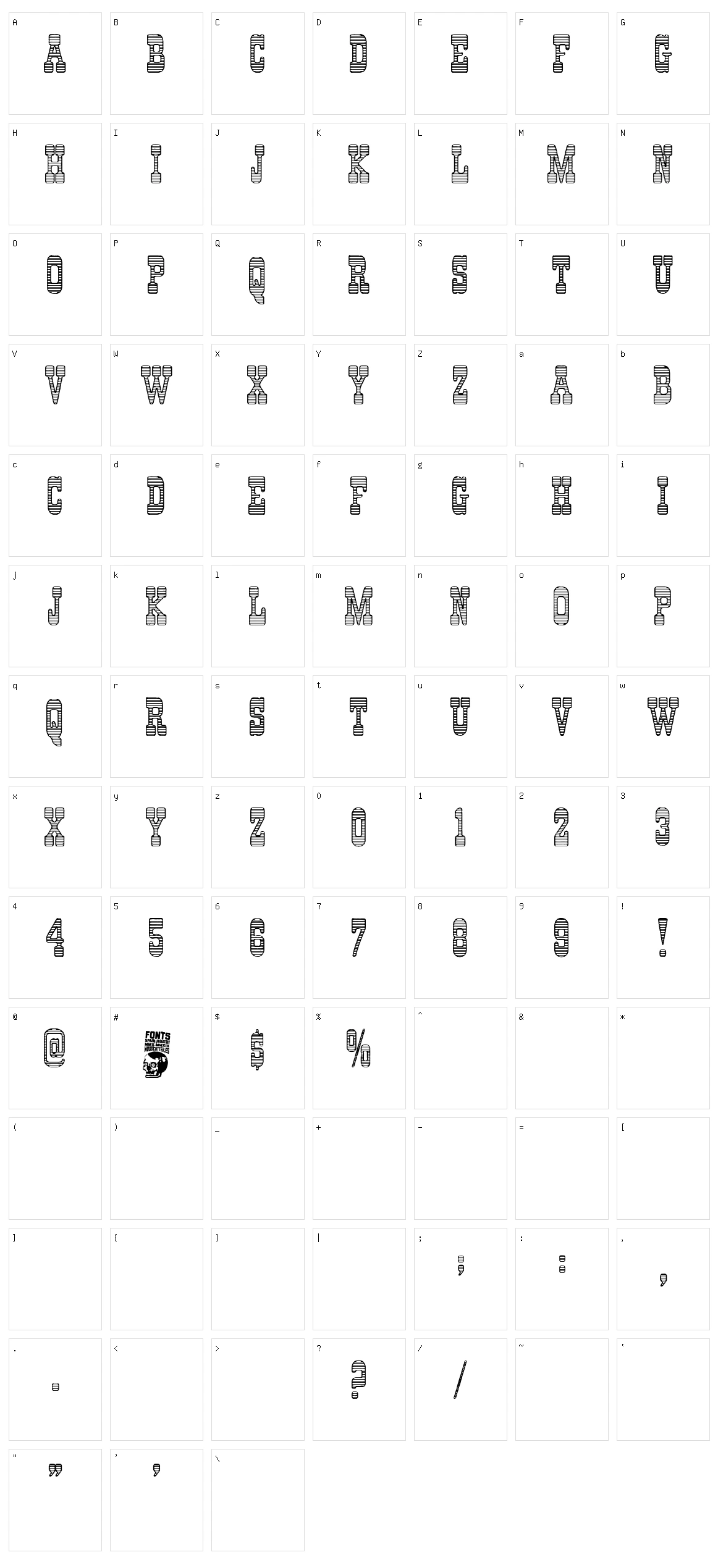Indian Casino Character Set