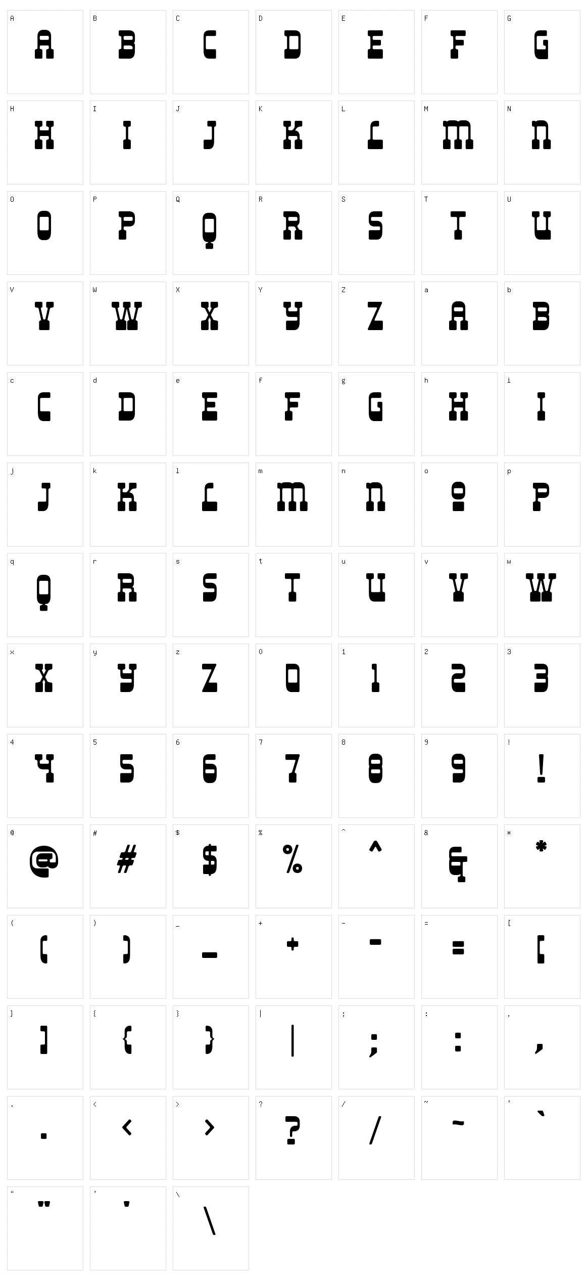 Liong Character Set