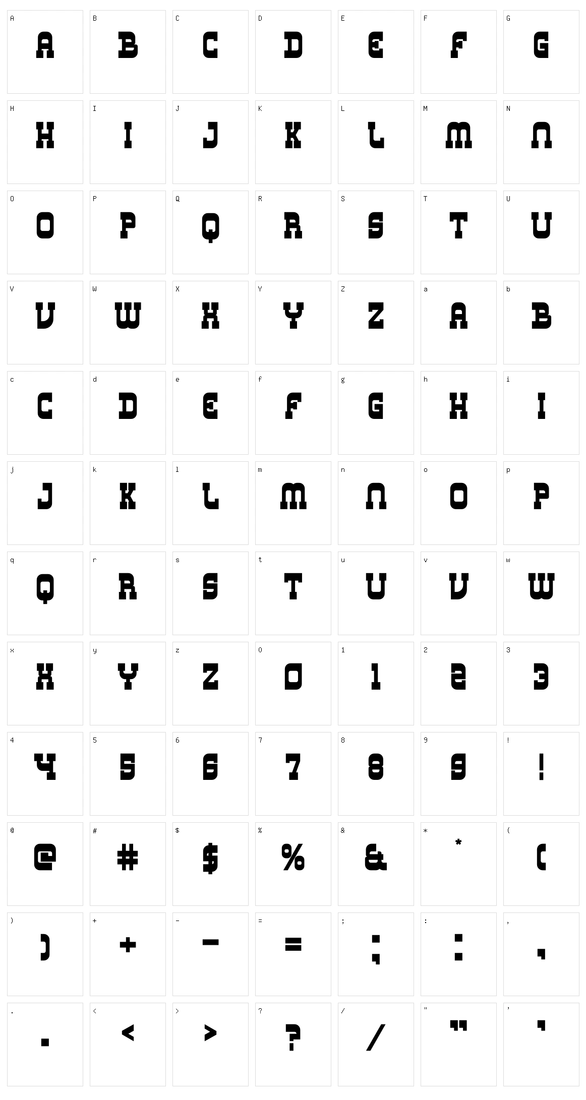 Los Banditos Serif Character Set