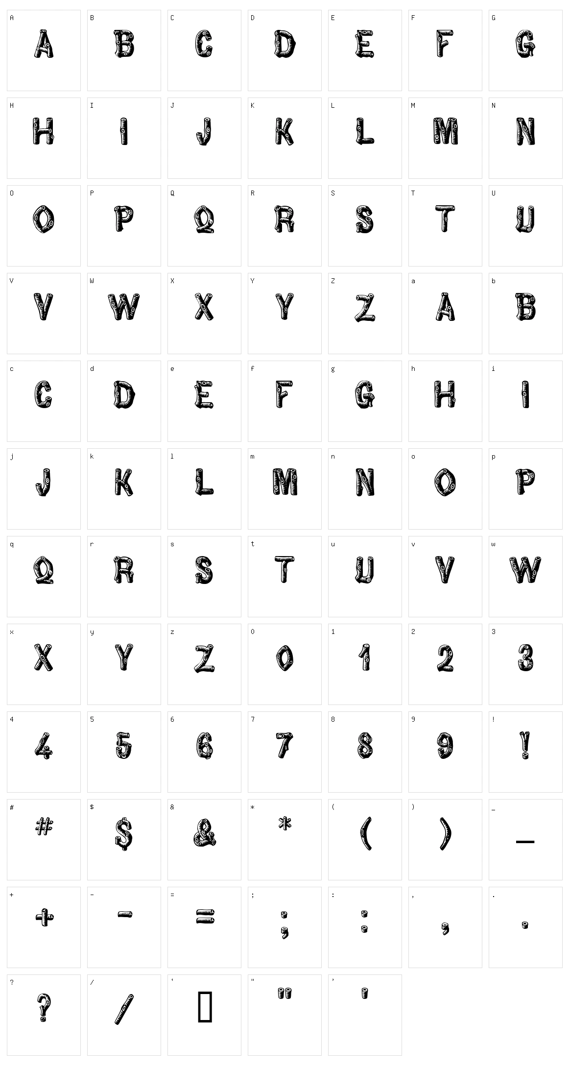 Pinewood Character Set