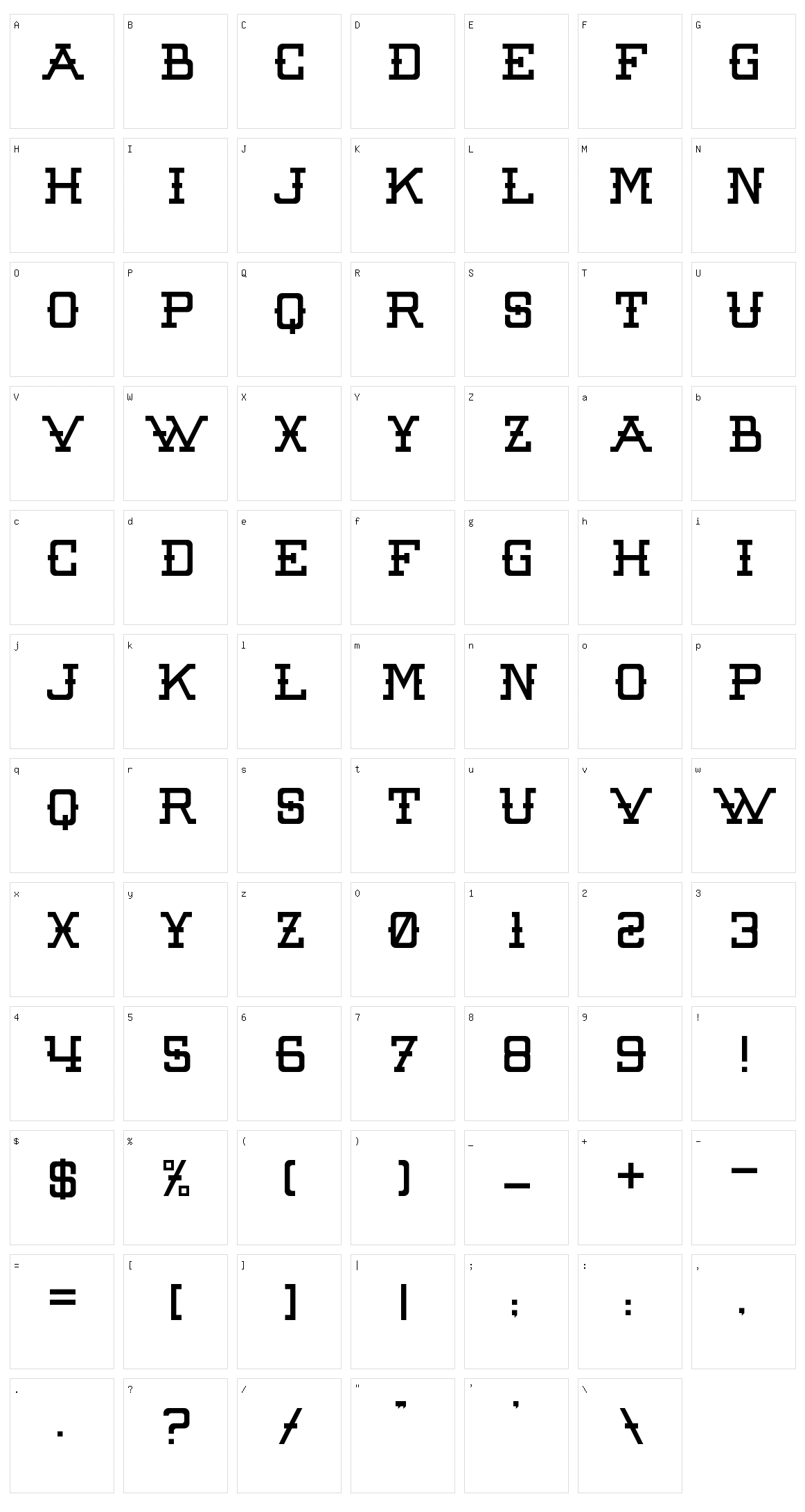 Raw Denim Audacity Character Set