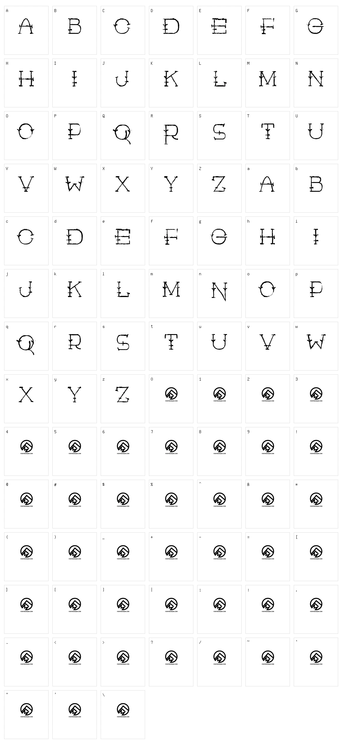 Rustic Man Character Set