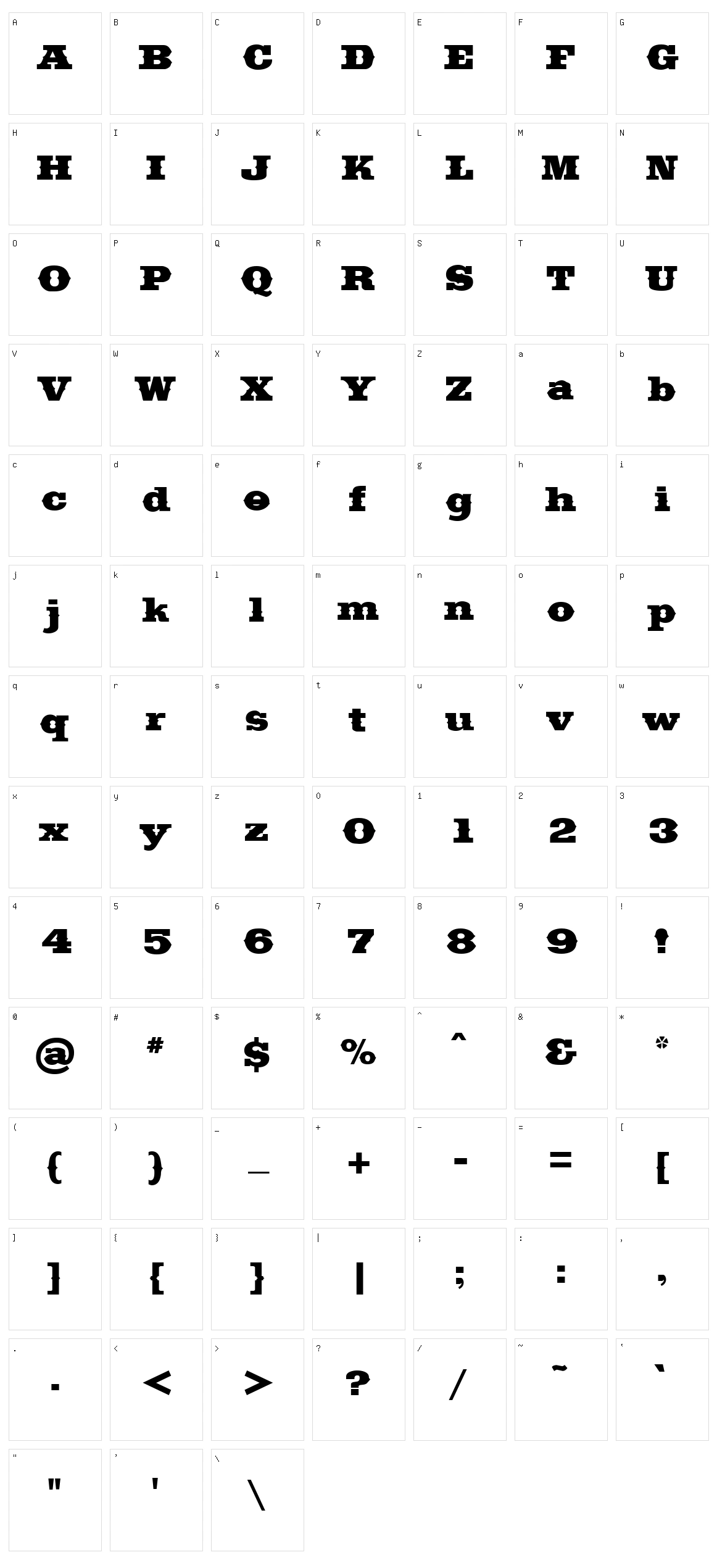 Saddlebag Character Set