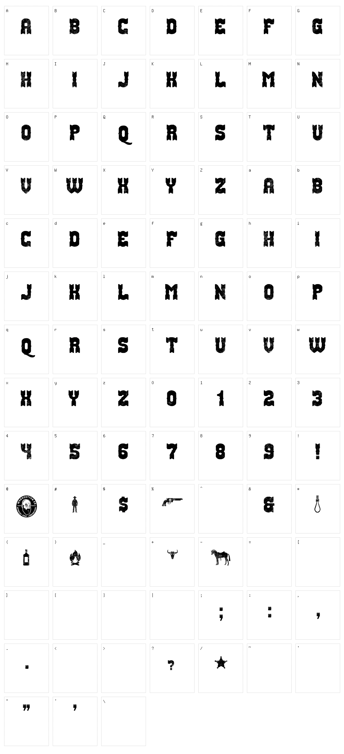 Salvaje Oeste Character Set