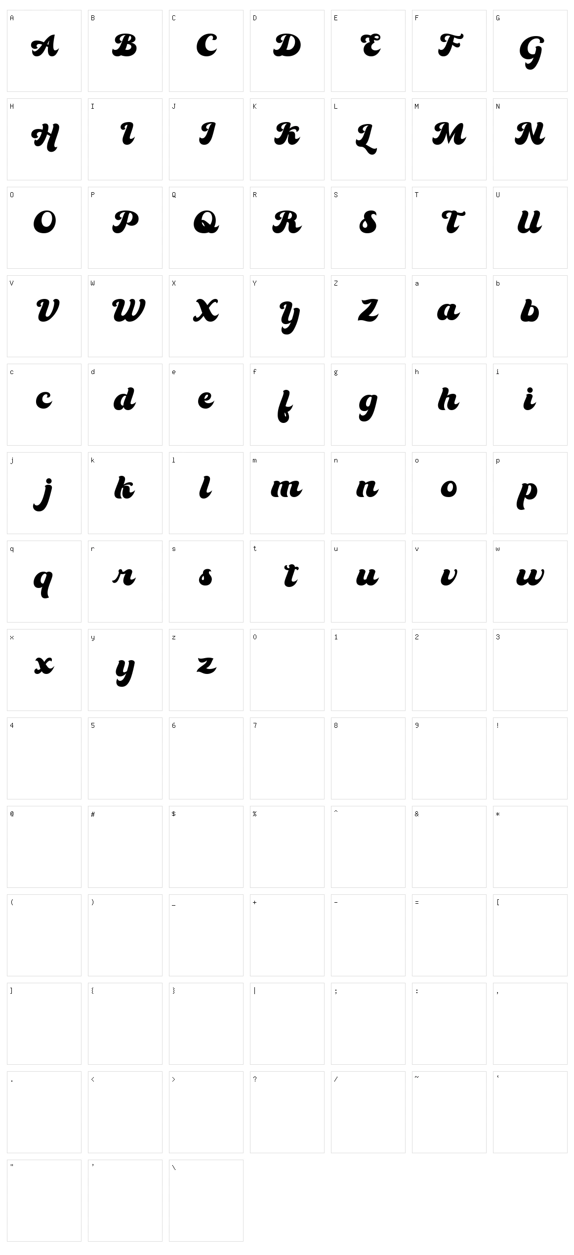 The Kanderlic Character Set