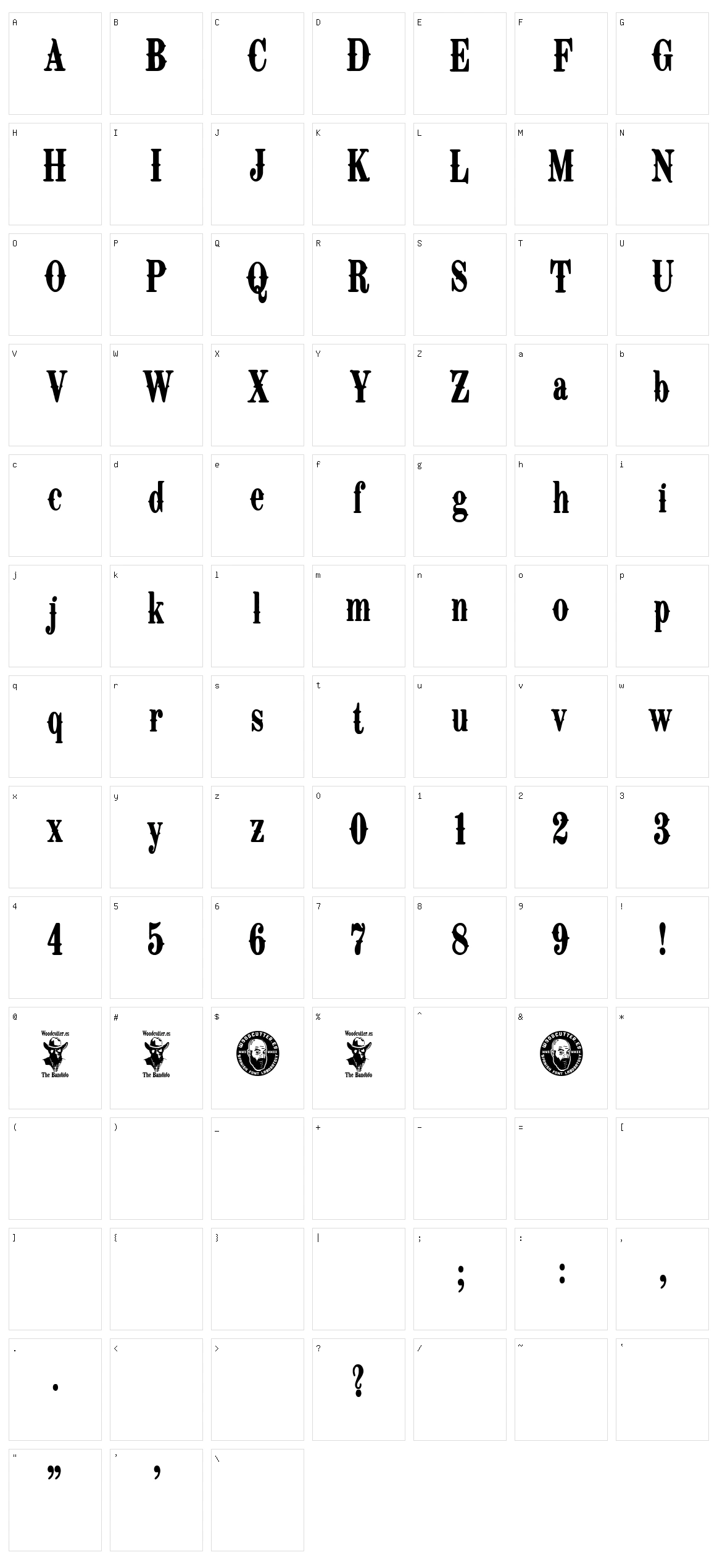The Bandido Character Set