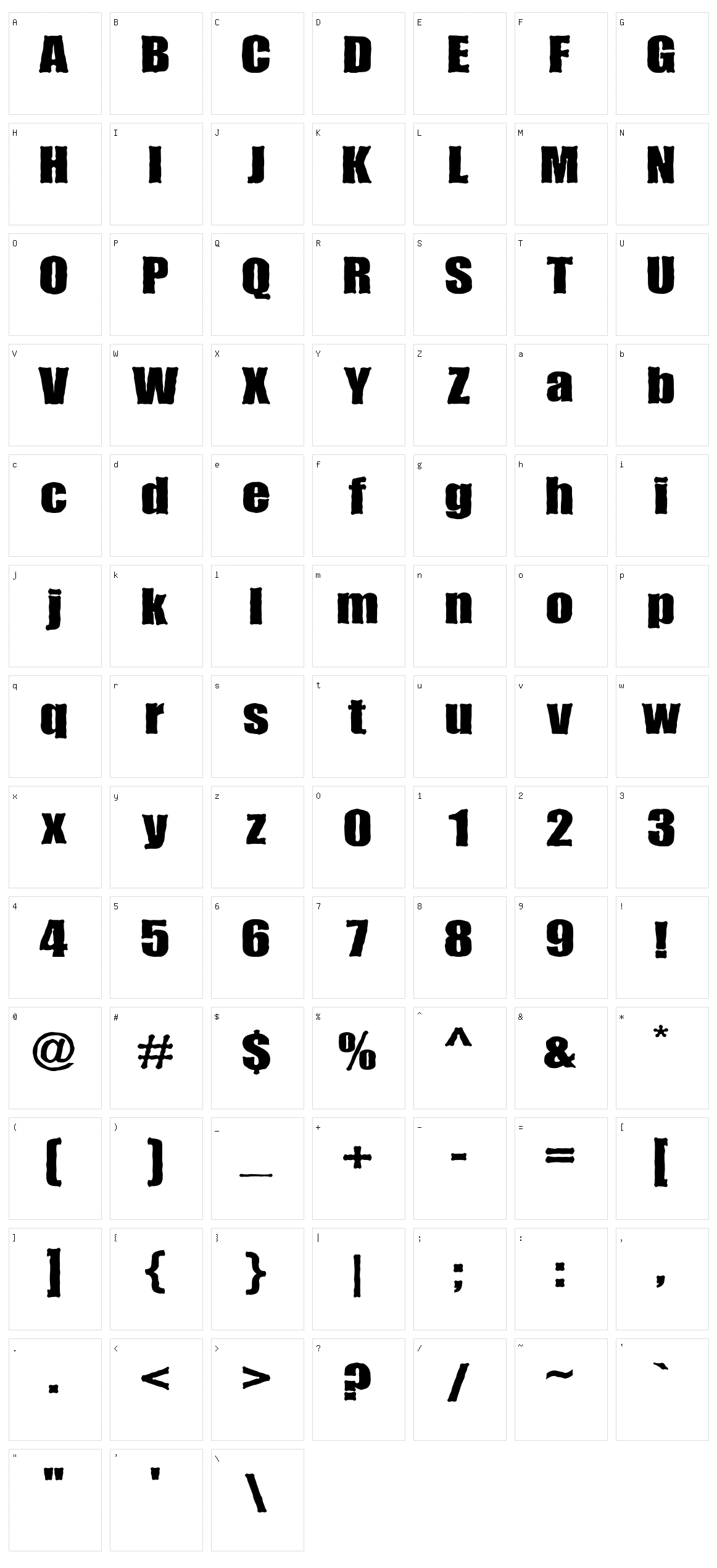 The Buster Character Set