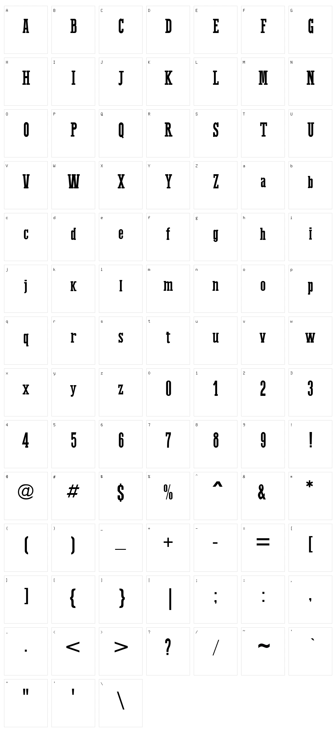 Western Bang Bang Clean Character Set
