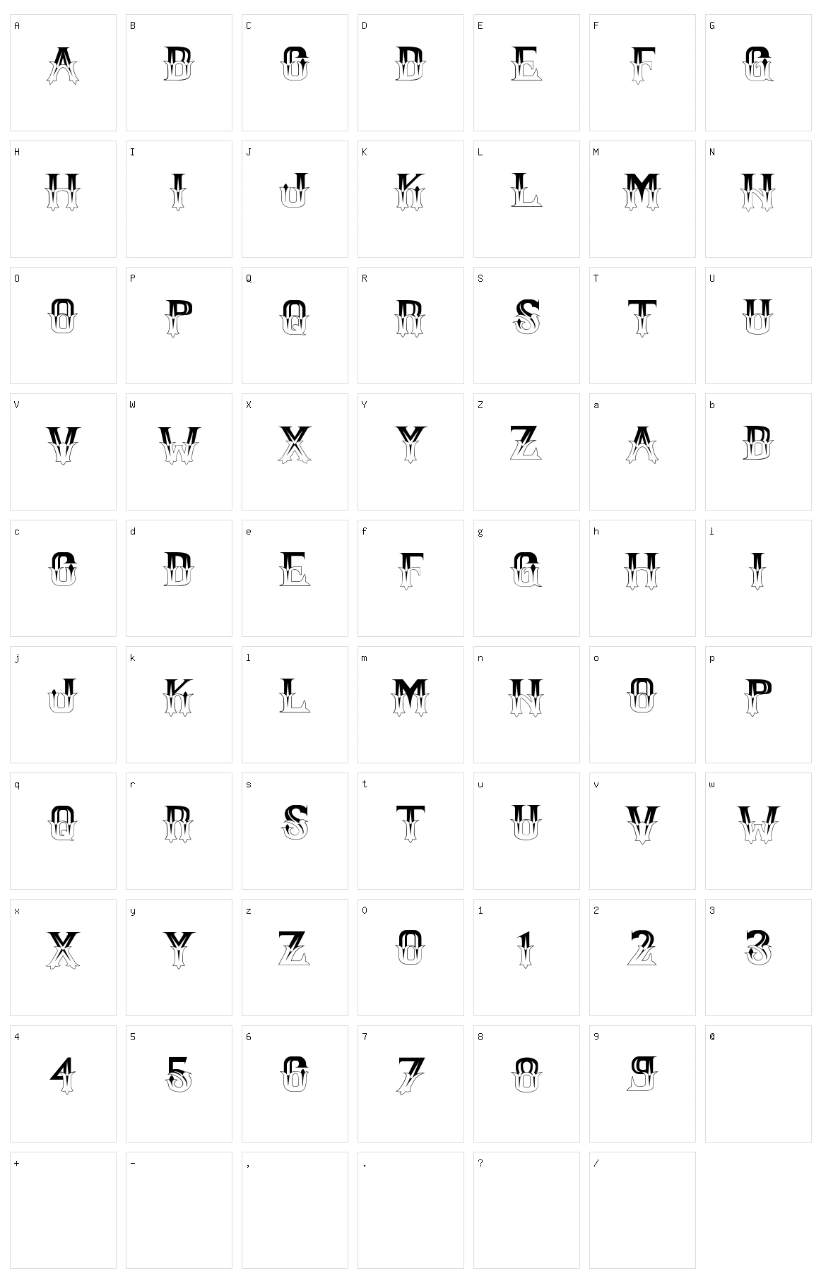 Witham Character Set