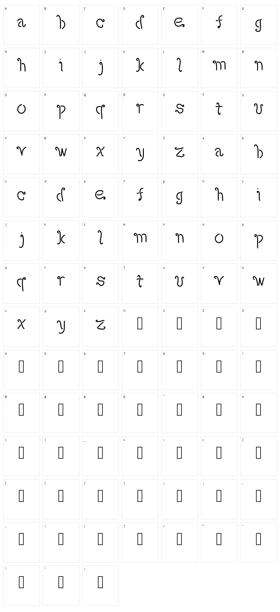 Amaretto Character Set