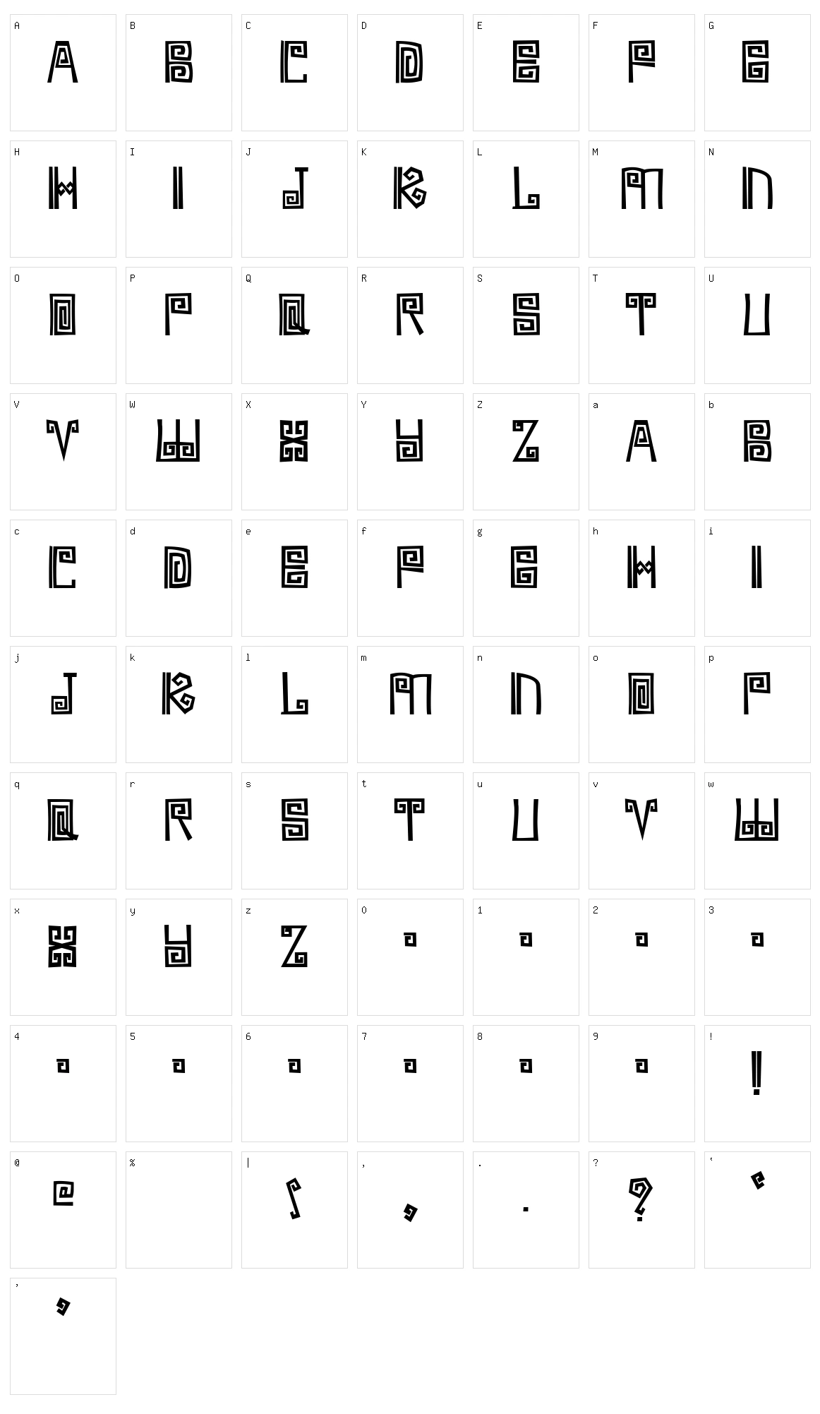 Ambages Character Set