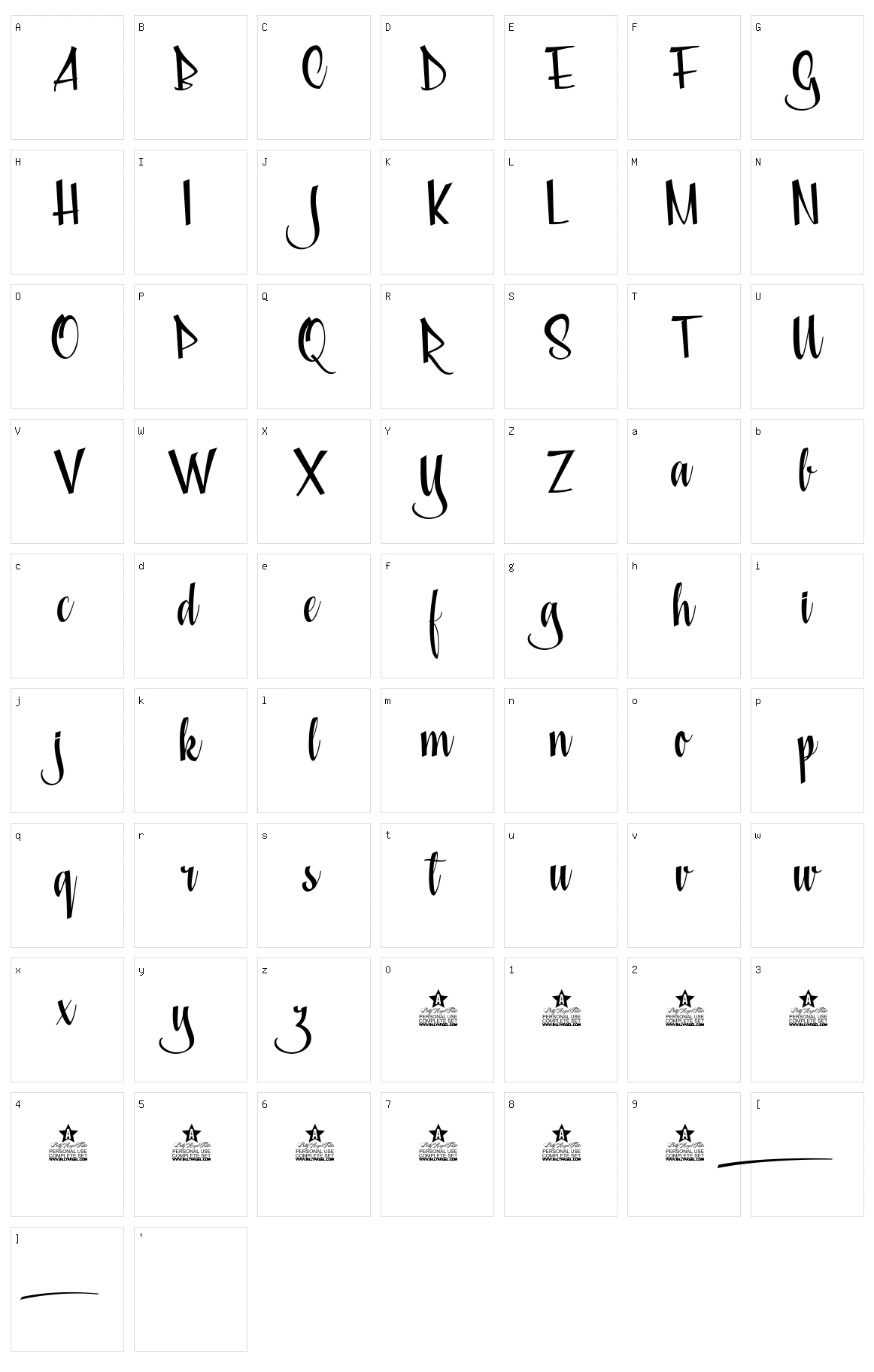 Saturday Nights Character Set
