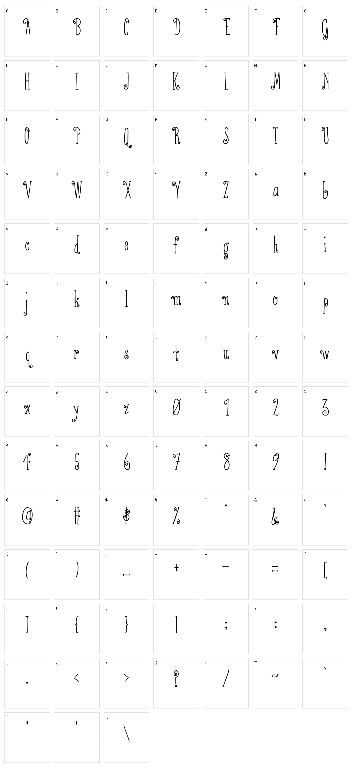 Austie Bost Serifina Character Set
