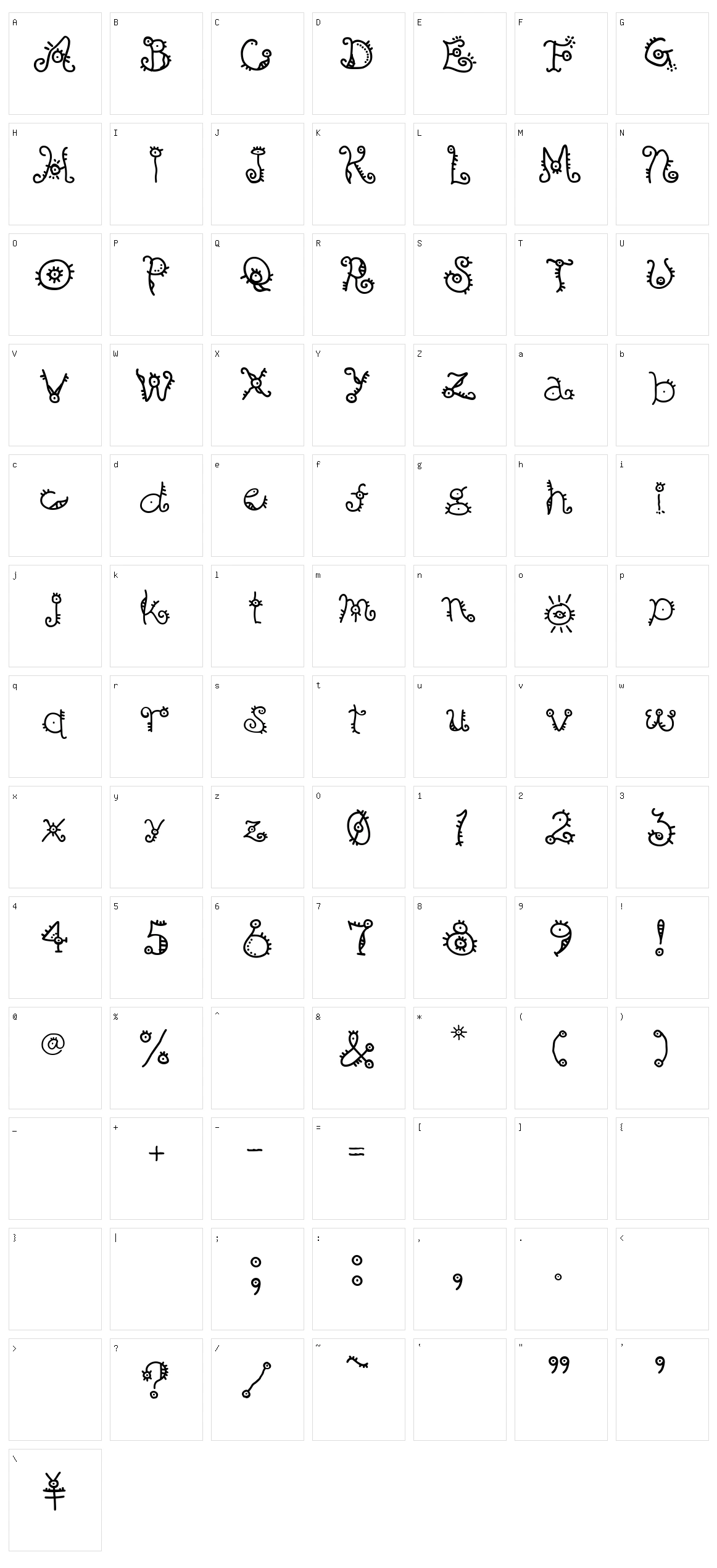 B Surfers Character Set
