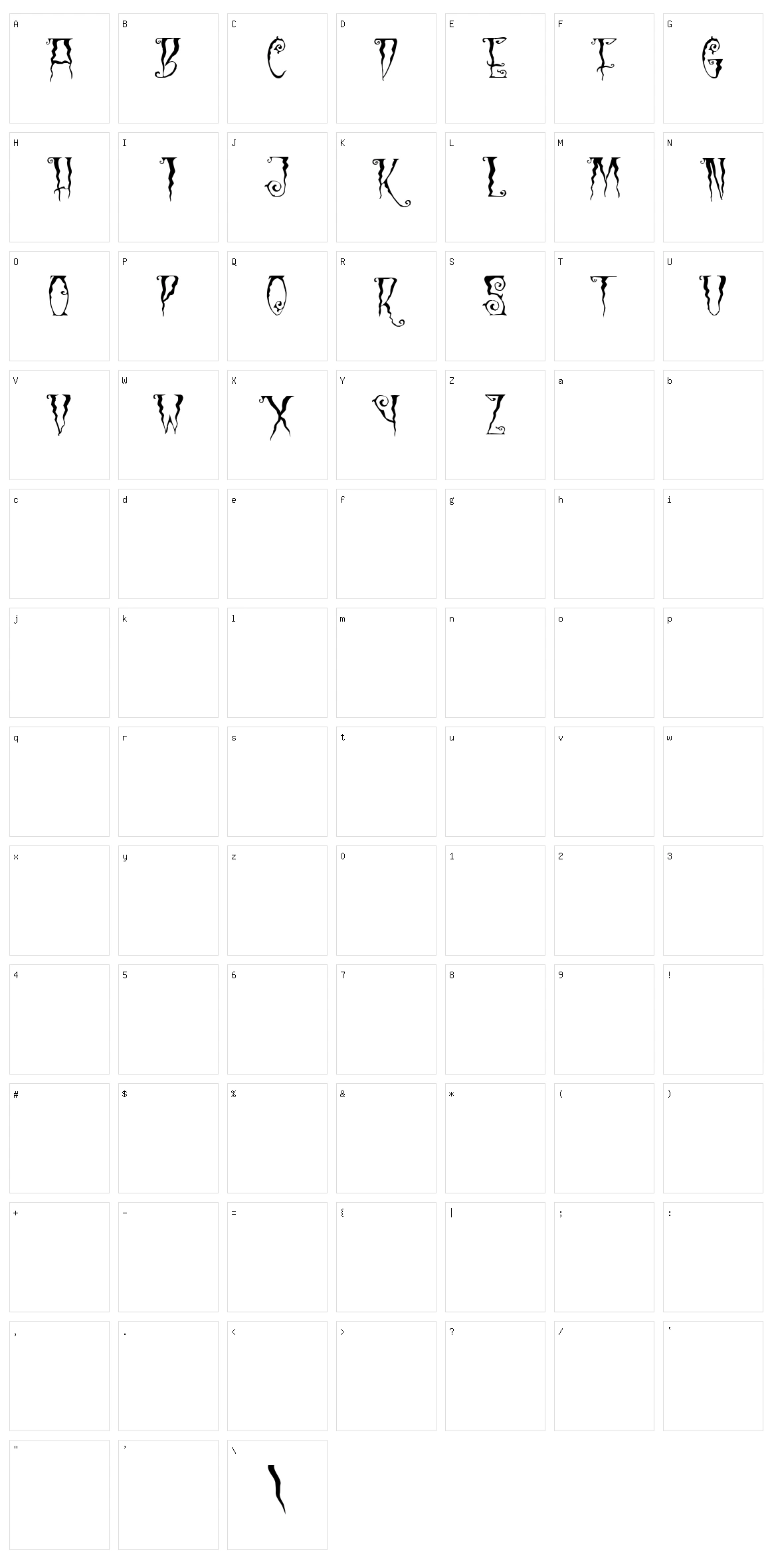 Black Cow Character Set