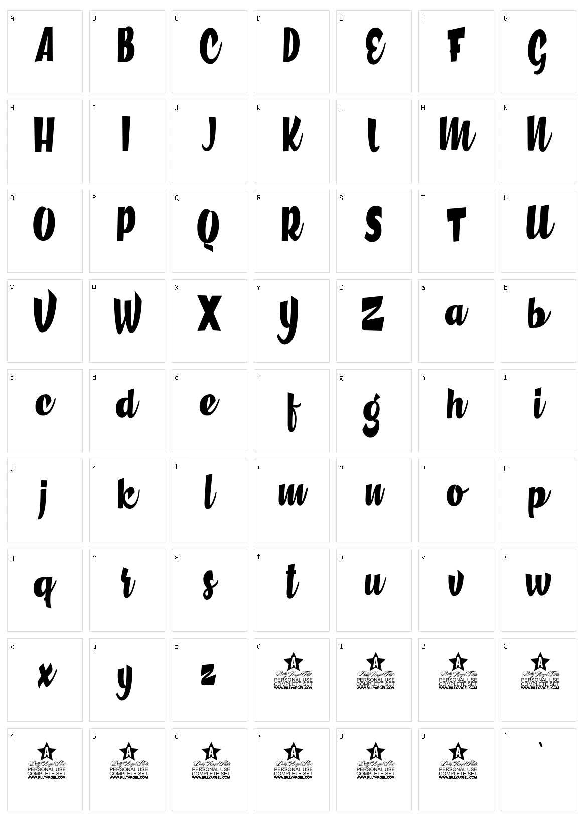 Hometown Character Set