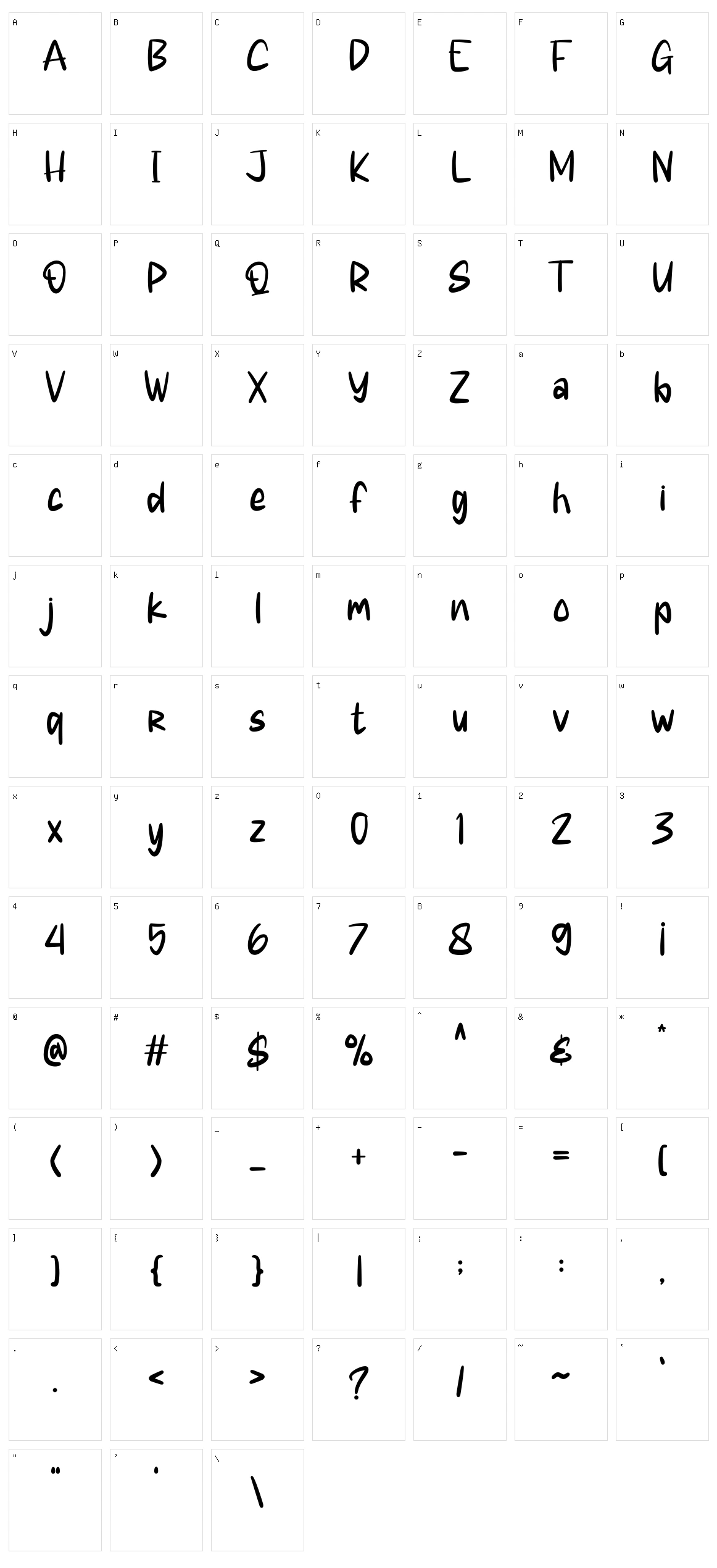 Tricky Night Character Set