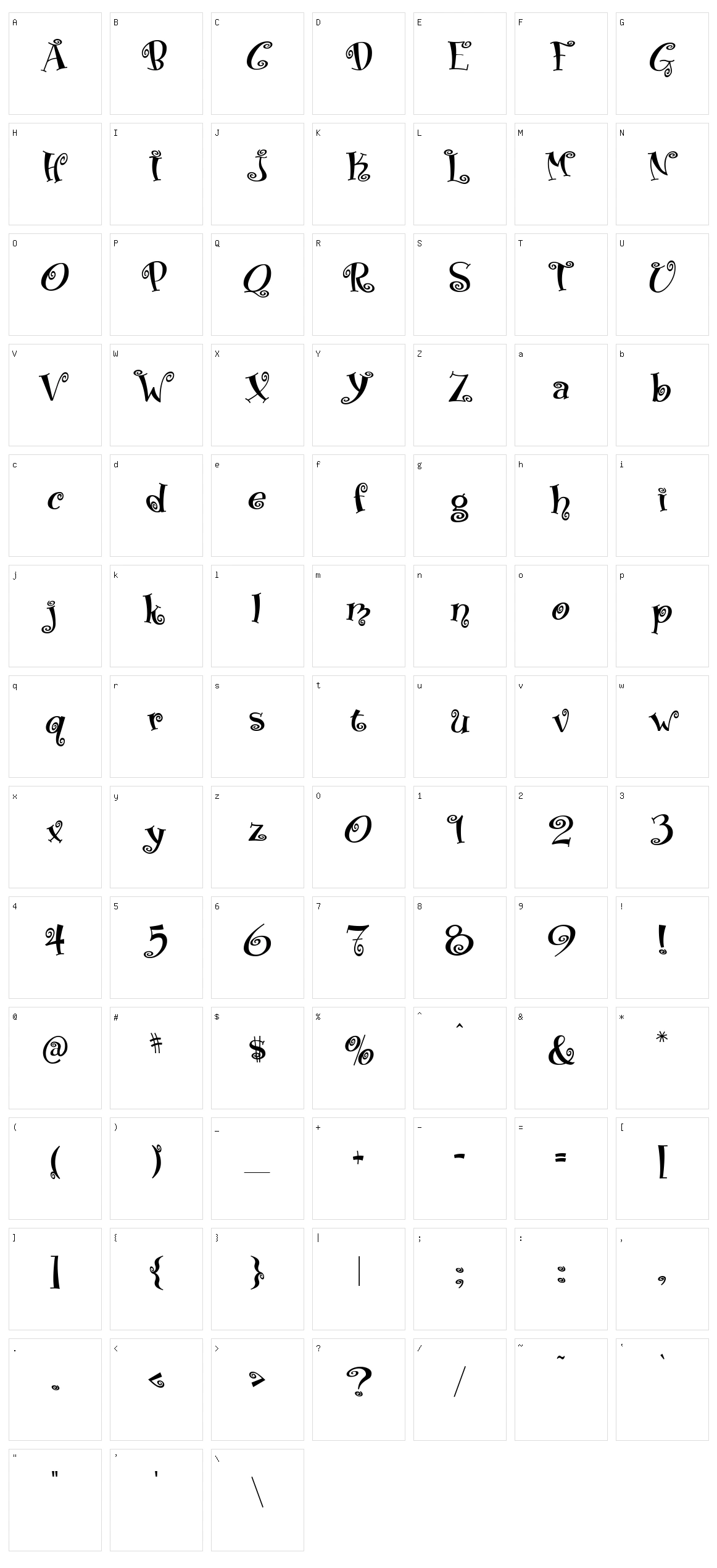 Boingo Character Set
