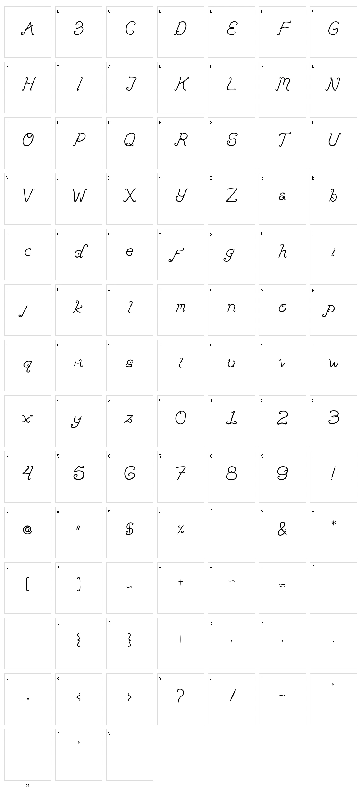 Brandalls Character Set