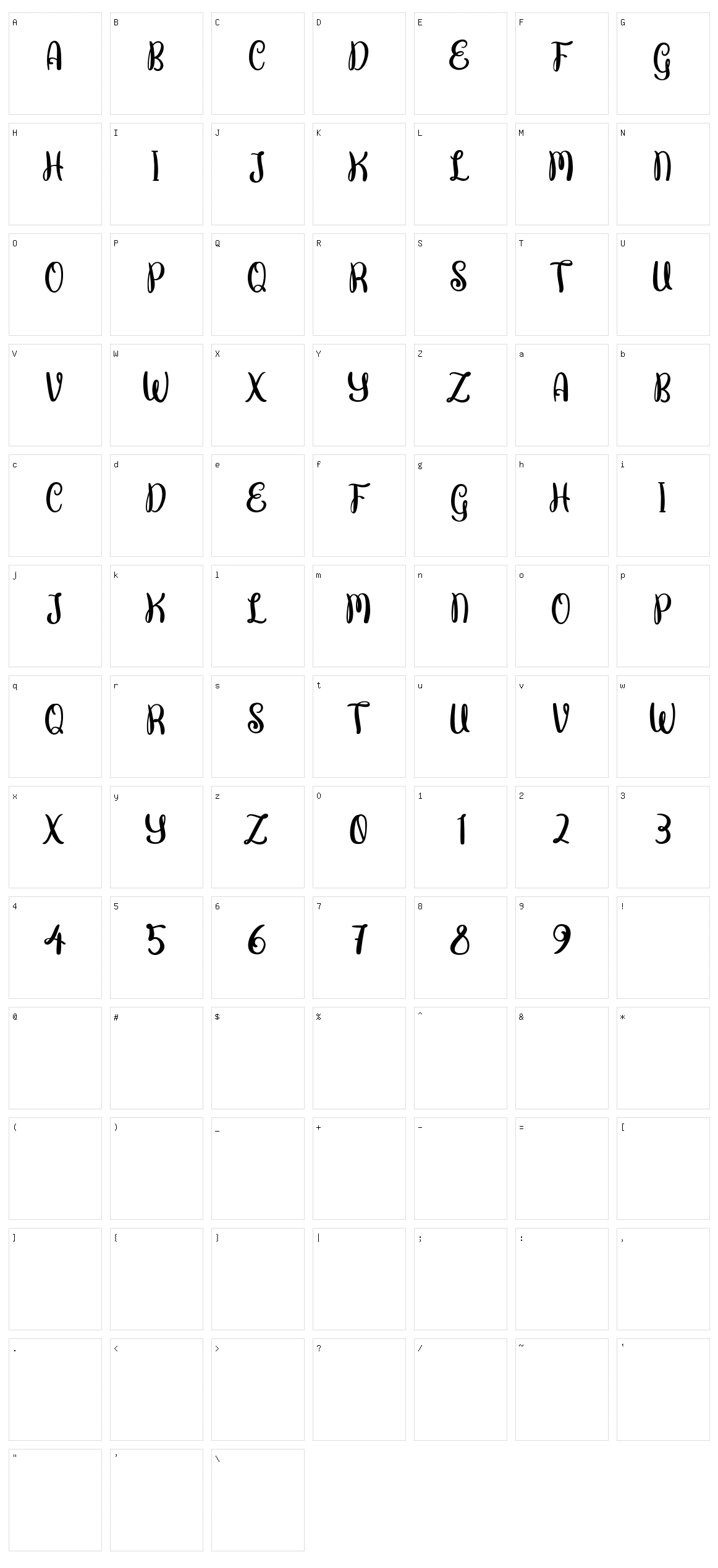 Butterfly Character Set
